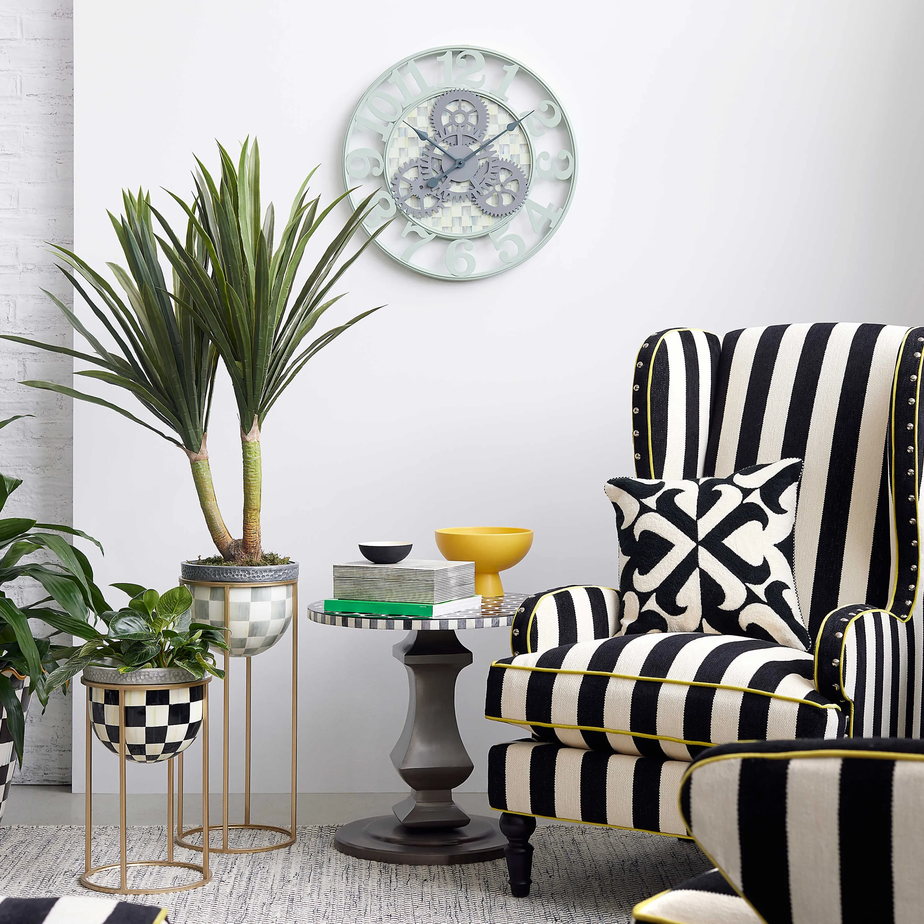 Courtly Check Plant Stand - Short