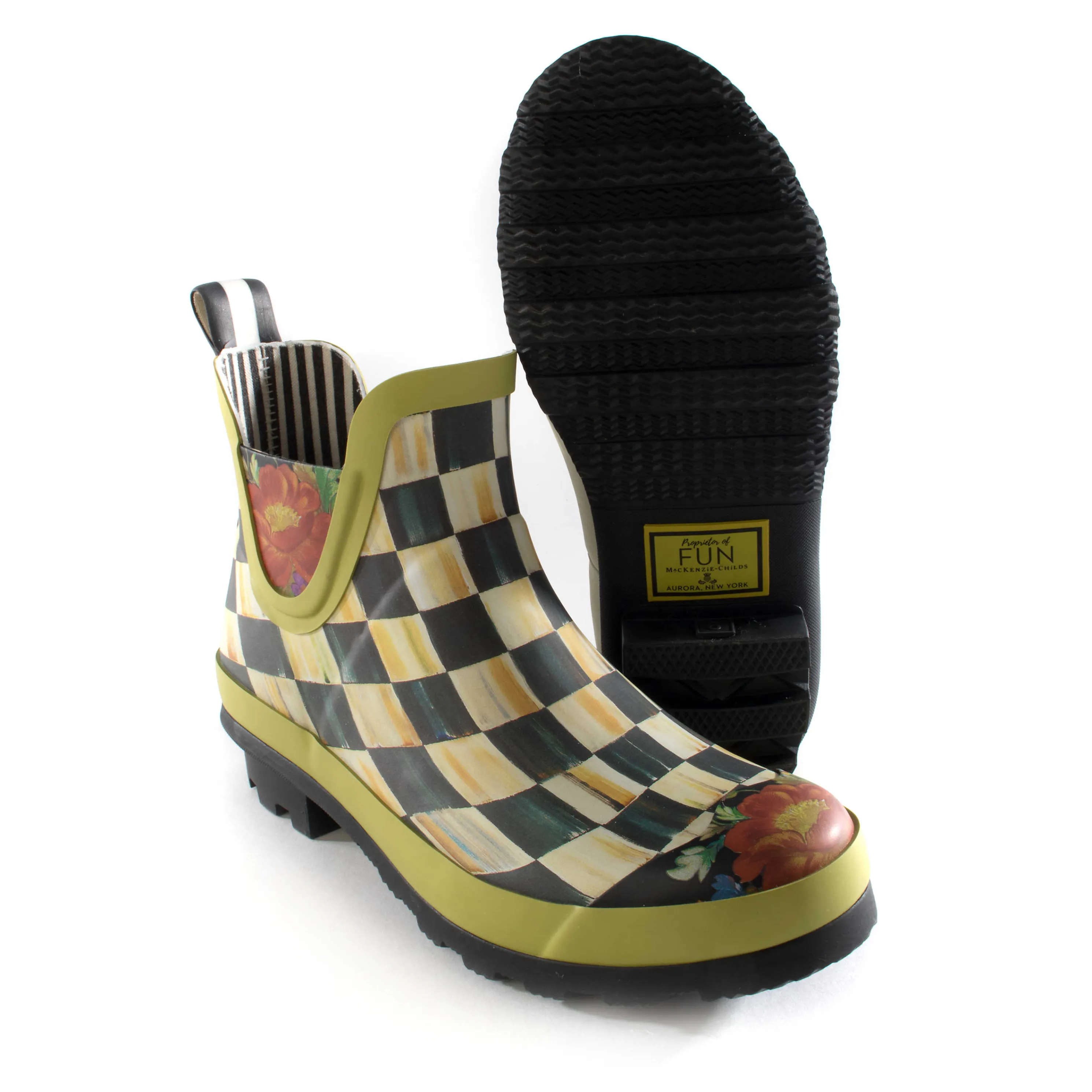 Courtly Check Rain Boots - Short - Size 10