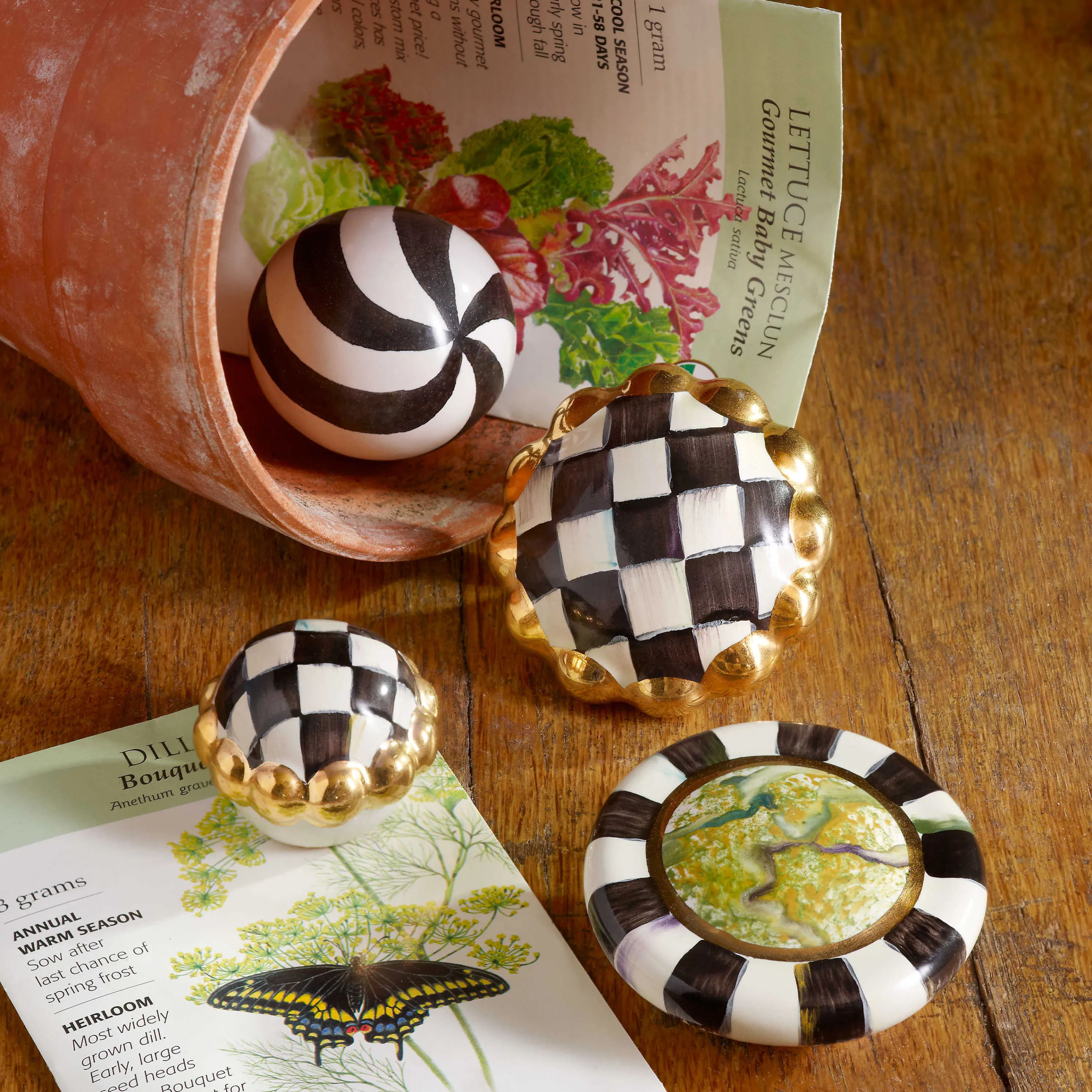 Courtly Check Round Knob