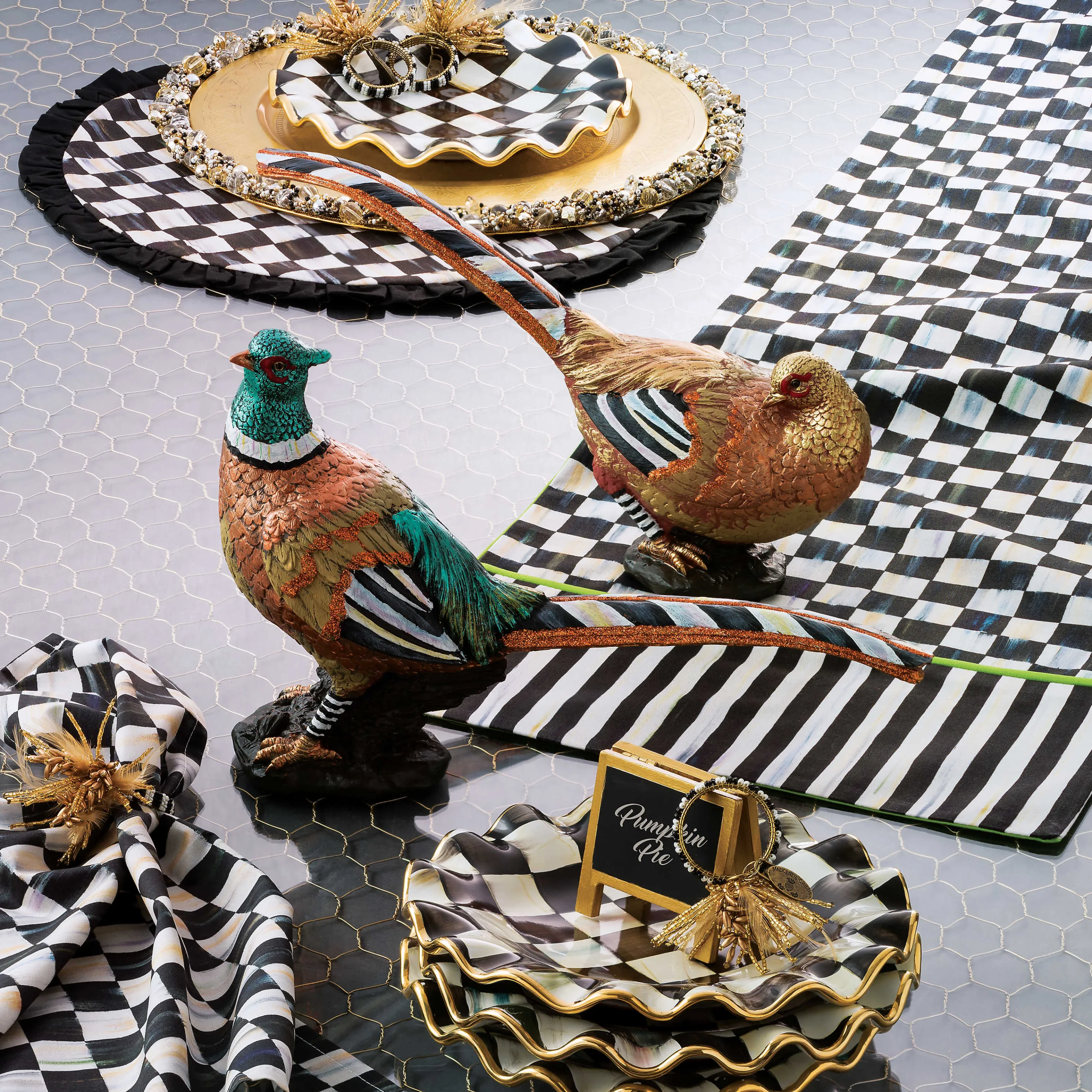 Courtly Check Round Placemat