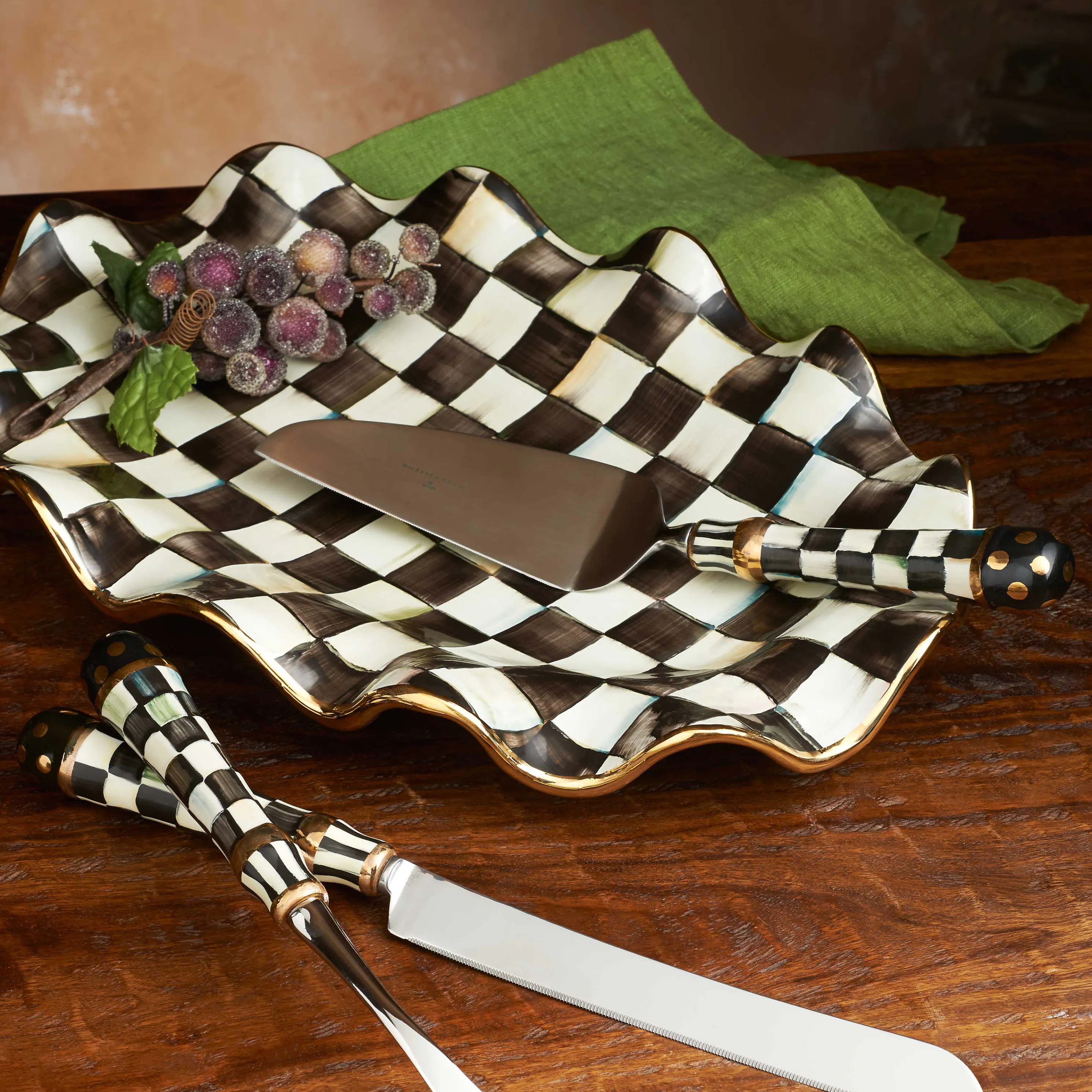 Courtly Check Serving Platter