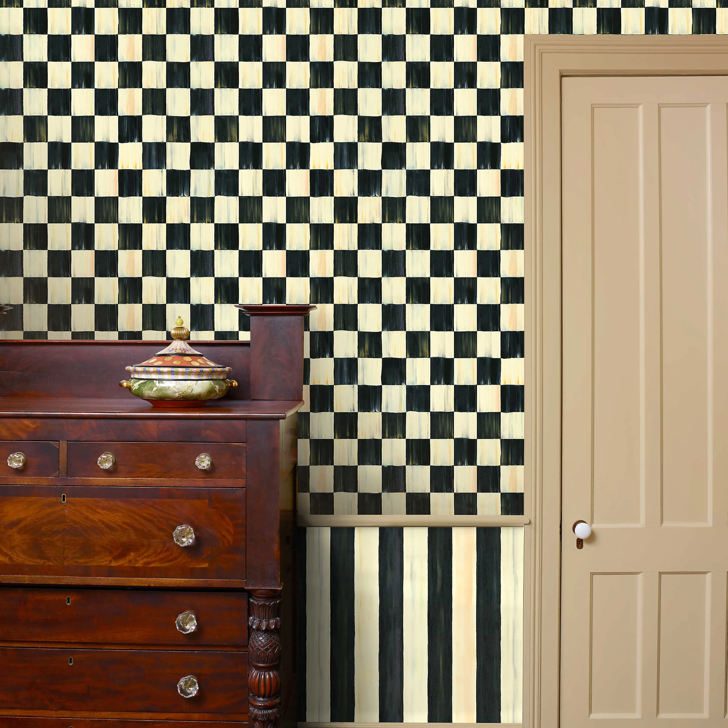 Courtly Check Wallpaper