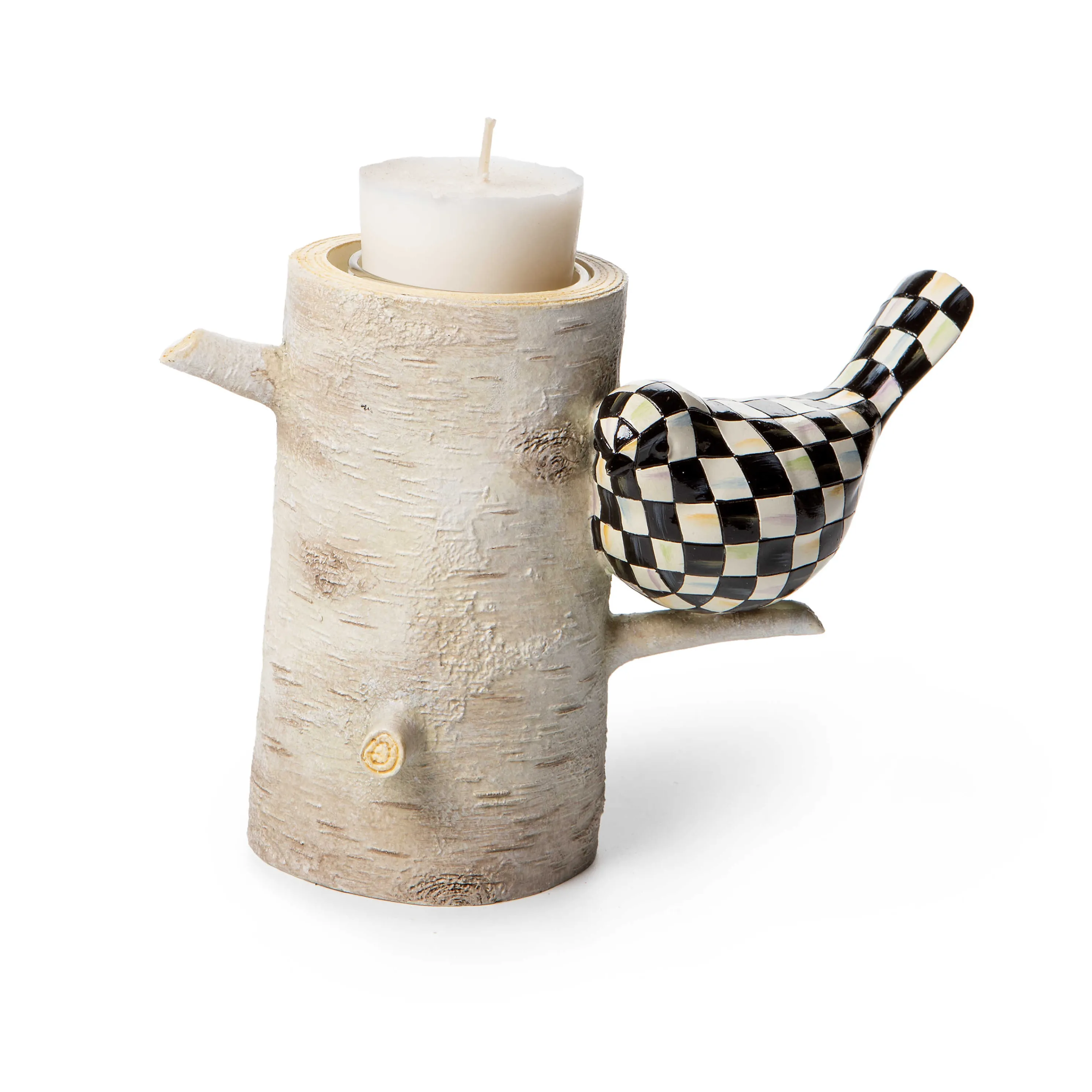 Farmhouse Birch Tealight Holder - Short
