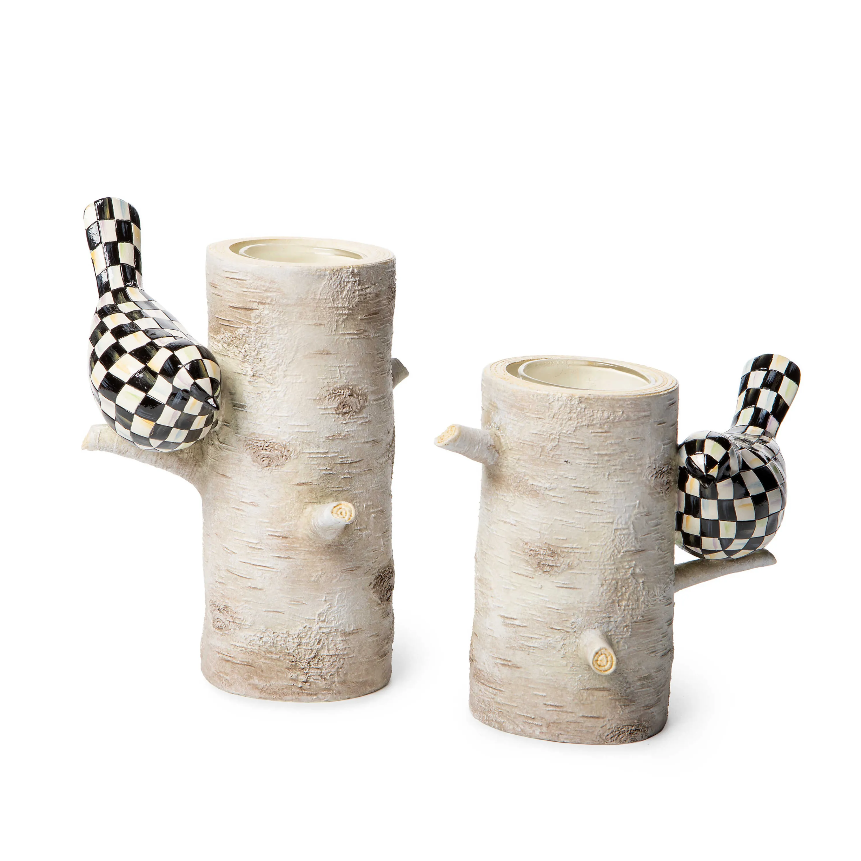 Farmhouse Birch Tealight Holder - Tall