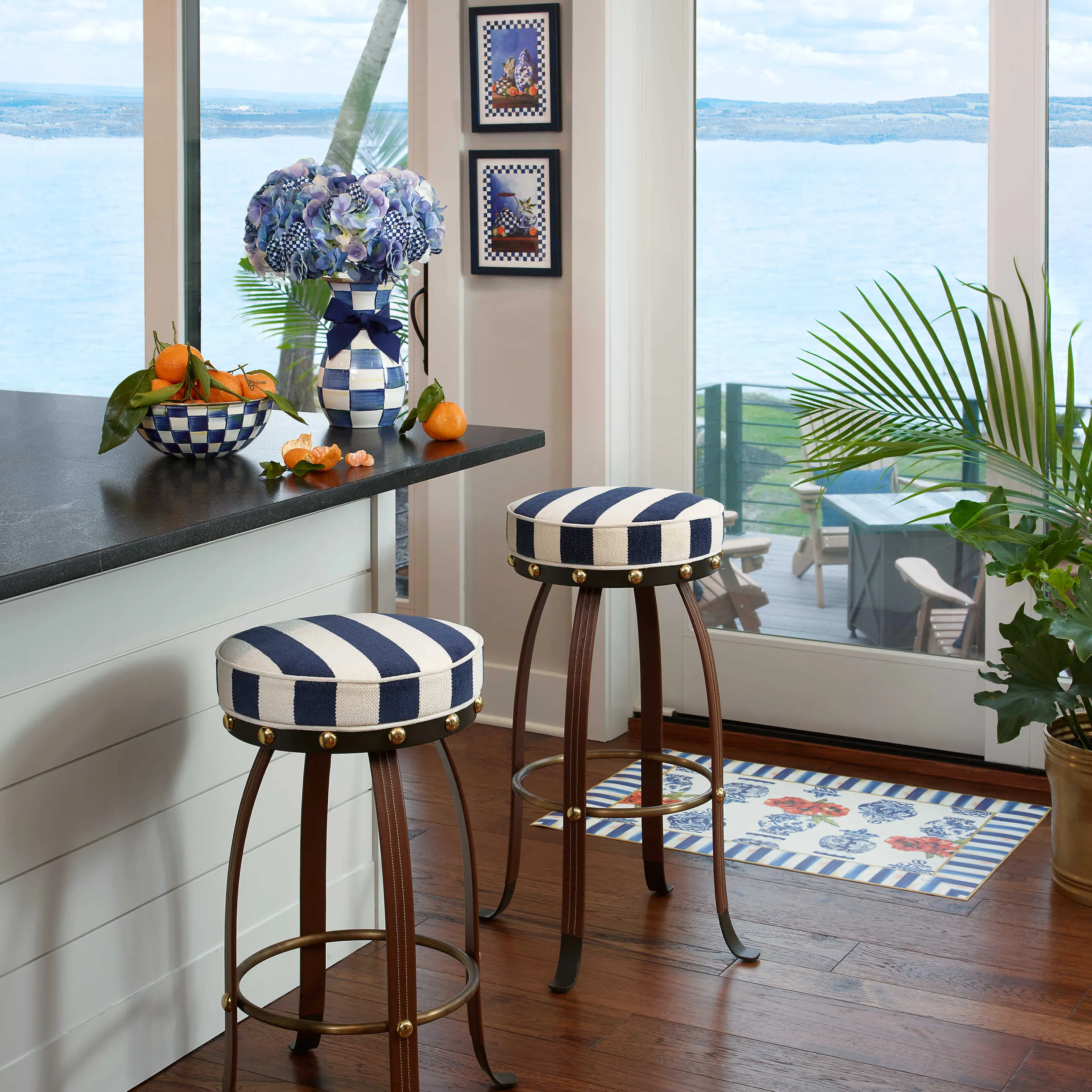 Flatiron Bar Stool - Navy