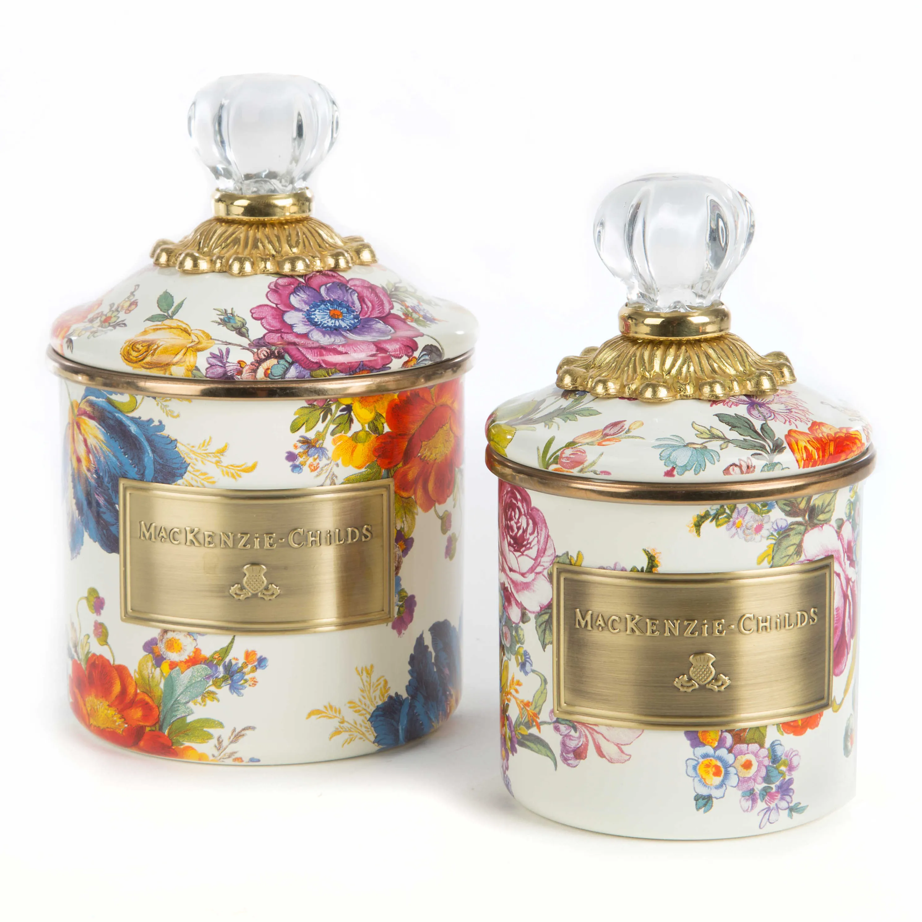 Flower Market Demi Canister - White