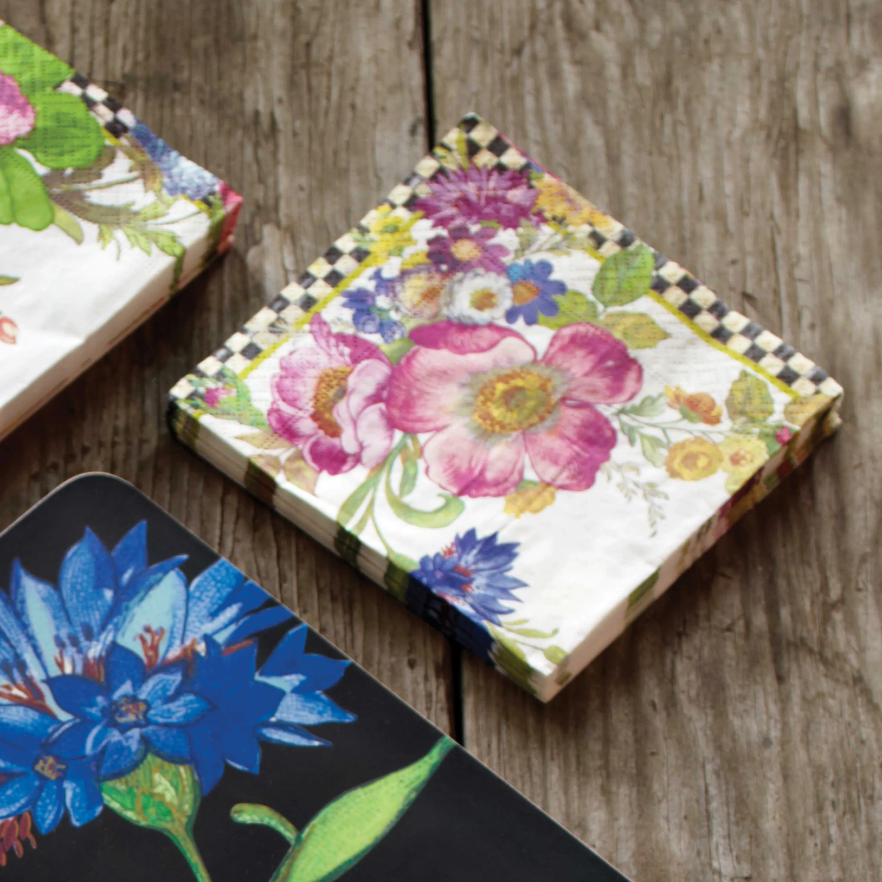 Flower Market Paper Napkins - Cocktail - White