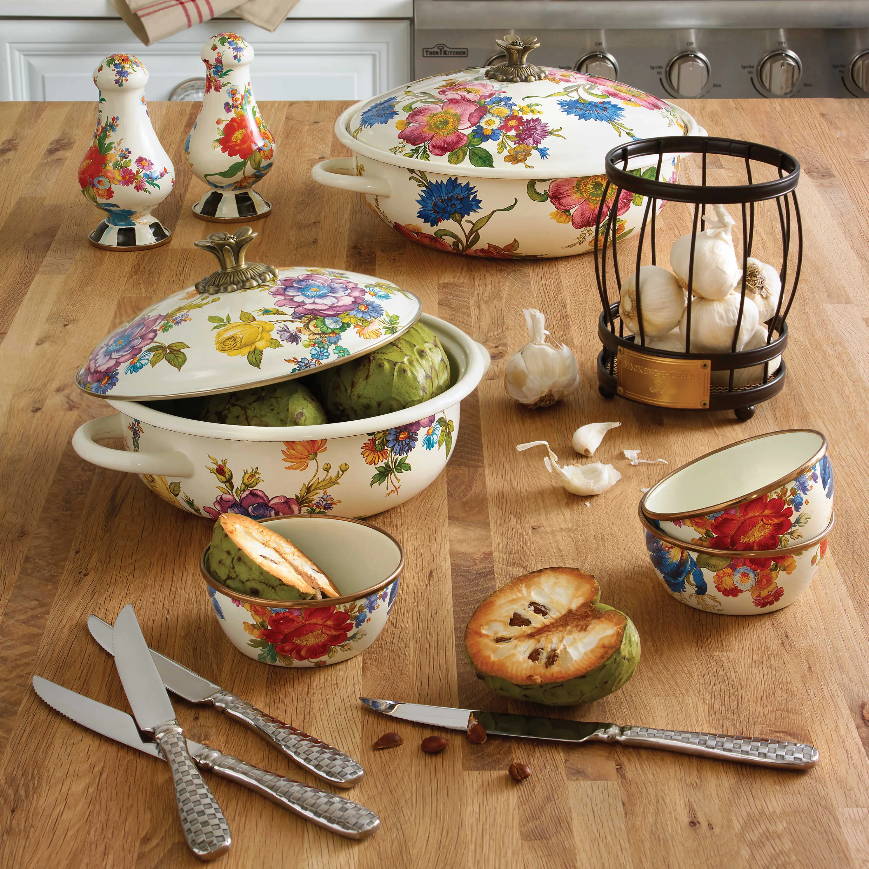 Flower Market Pinch Bowl - White