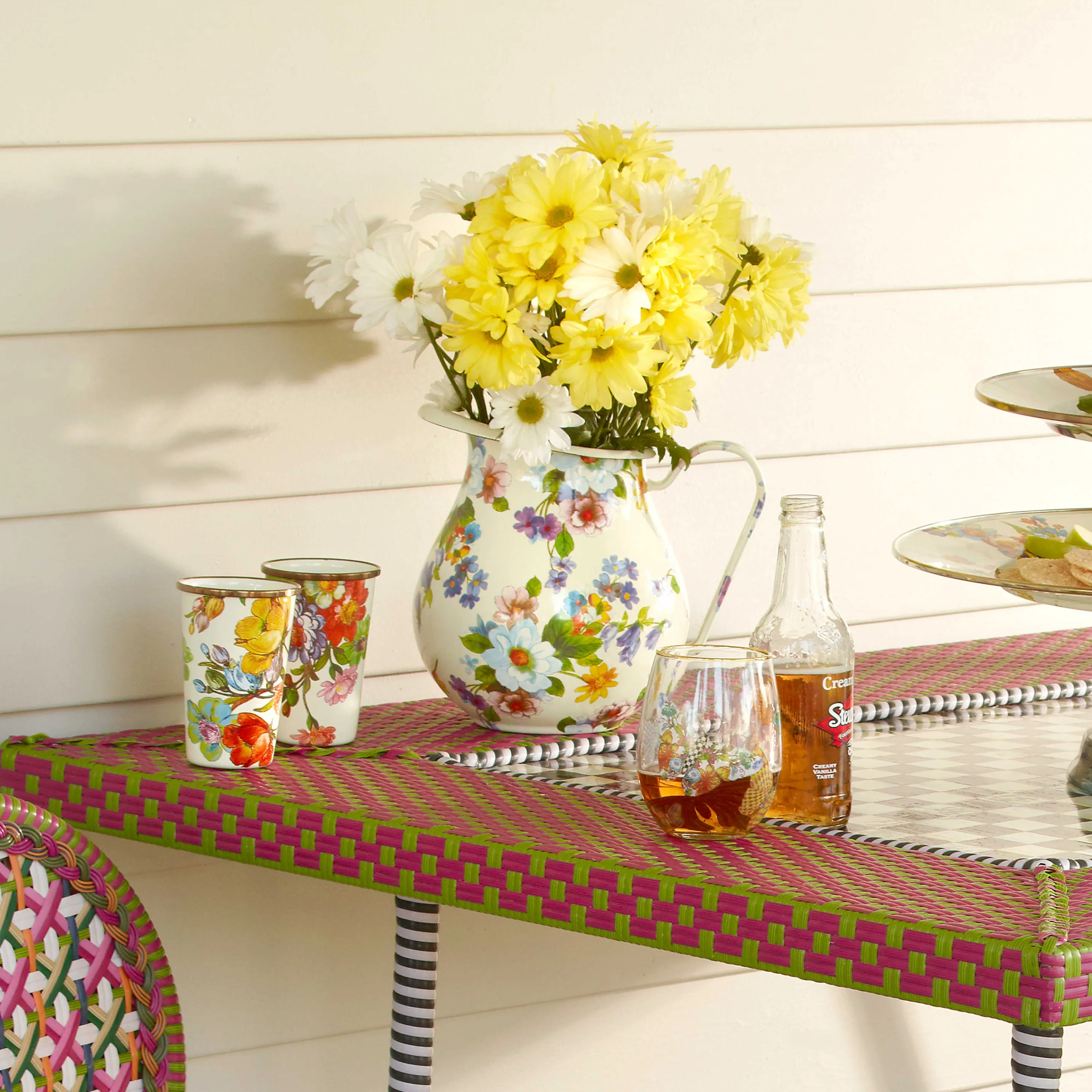 Flower Market Pitcher - White