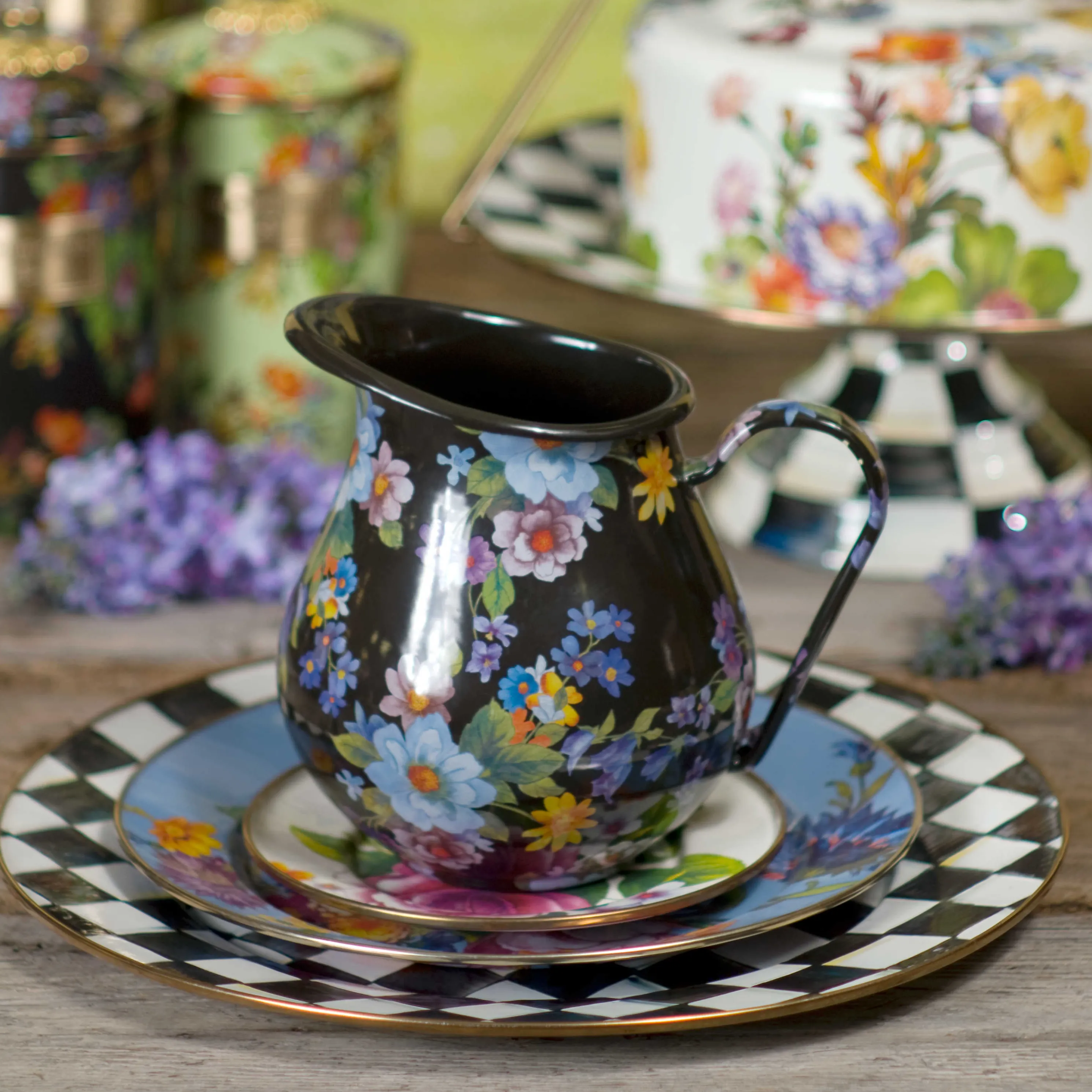 Flower Market Pitcher - Black