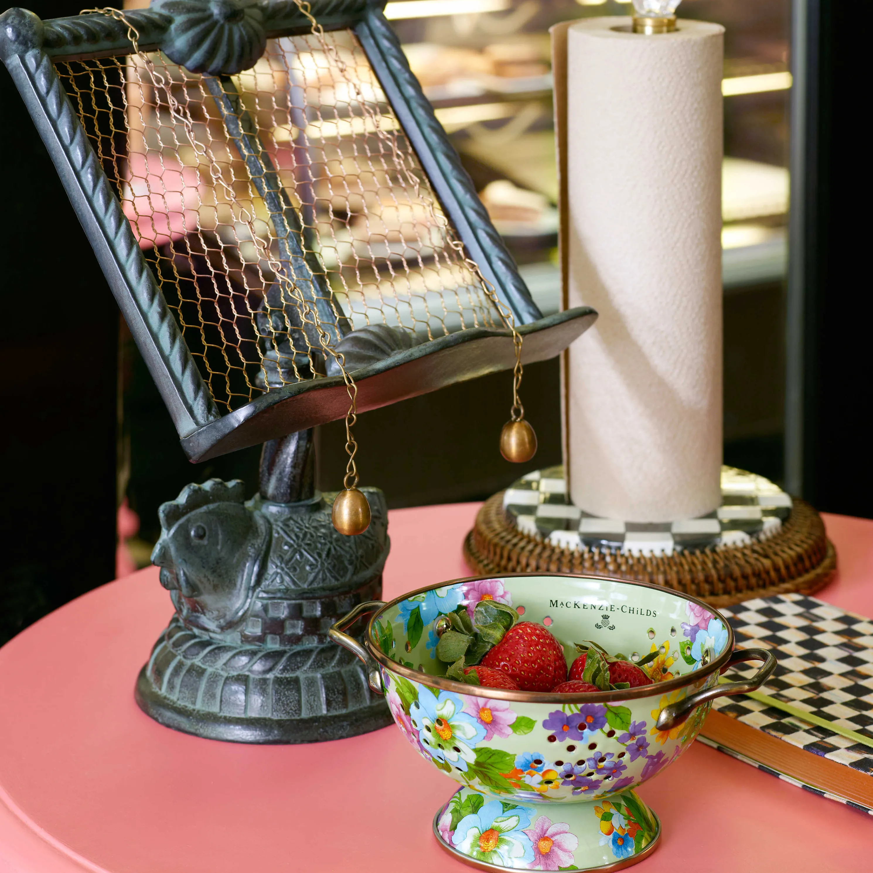 Flower Market Small Colander - Green