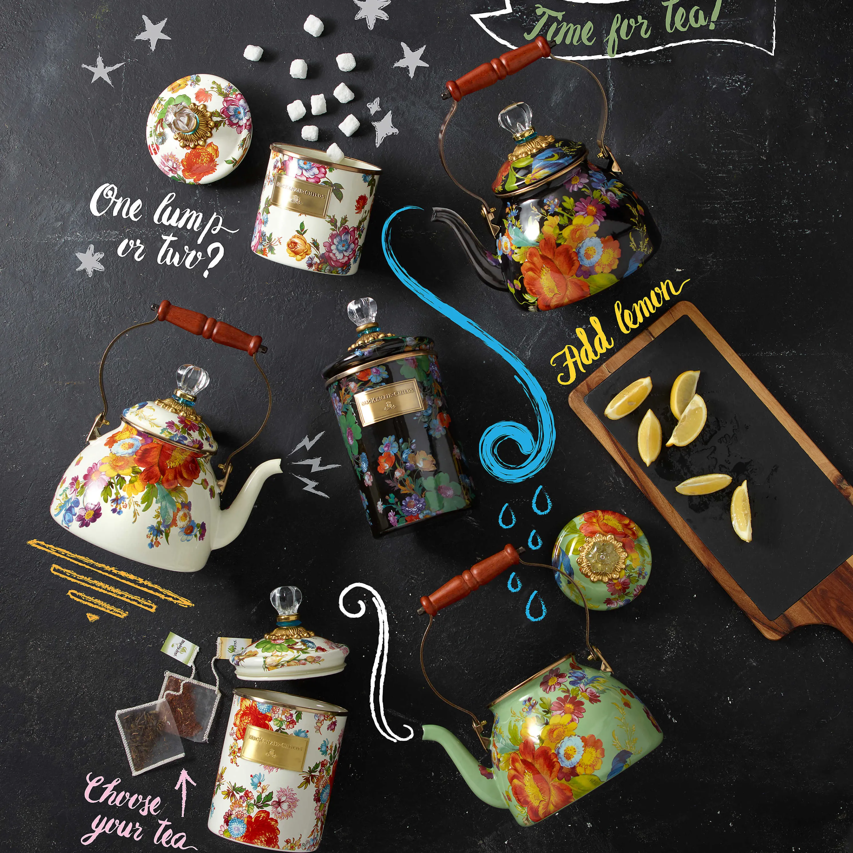 Flower Market Small Canister - White