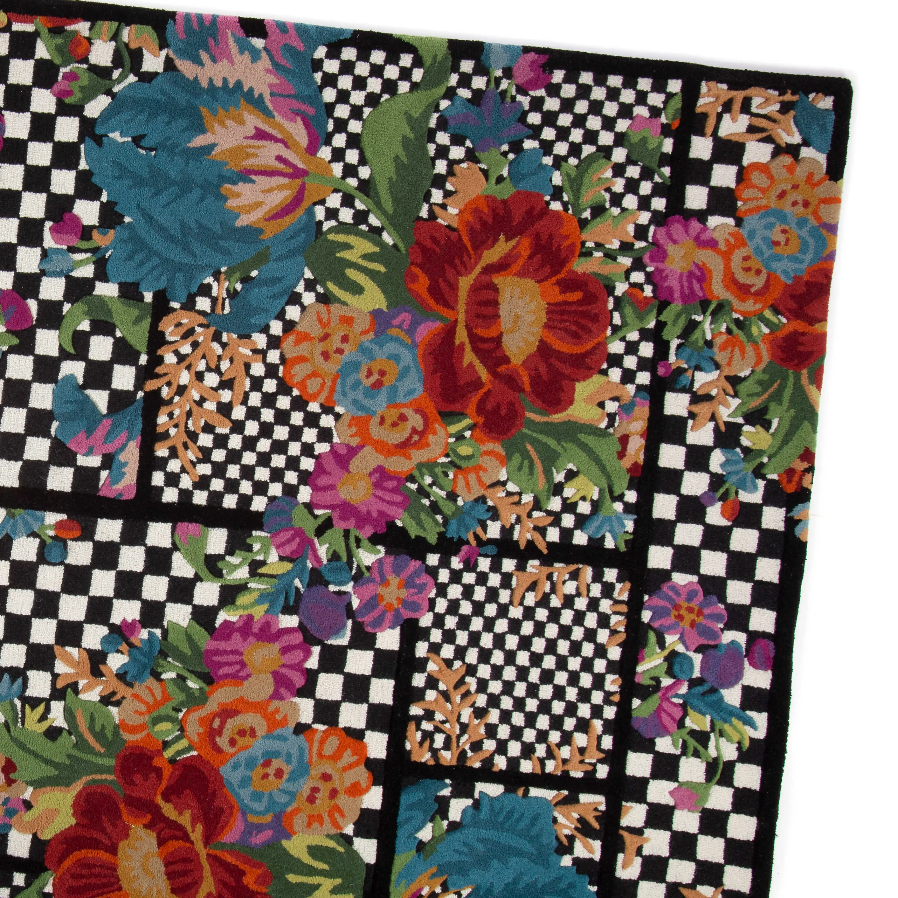 Flower Market Trellis Rug - Black - 8' X 10'