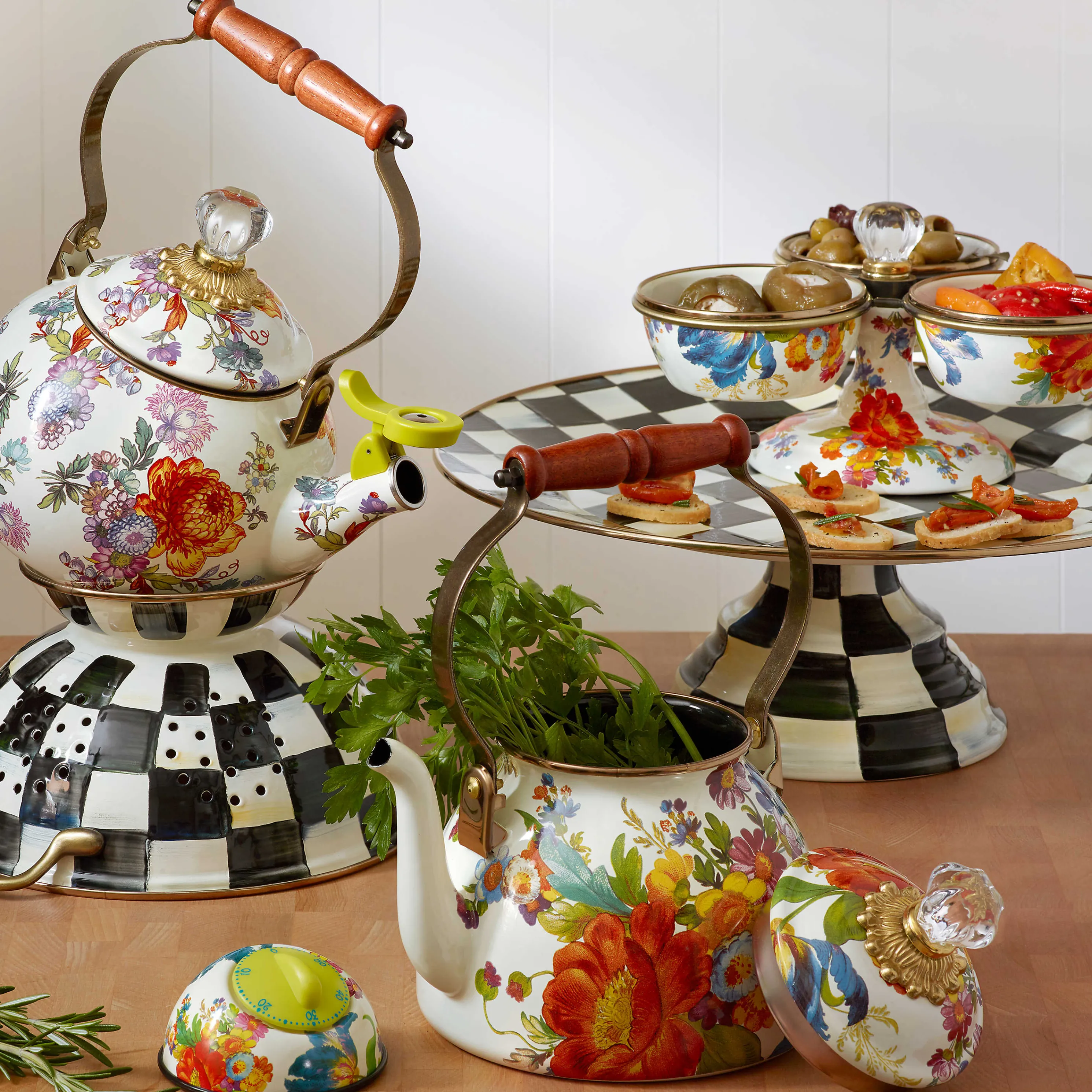 Flower Market Whistling Tea Kettle