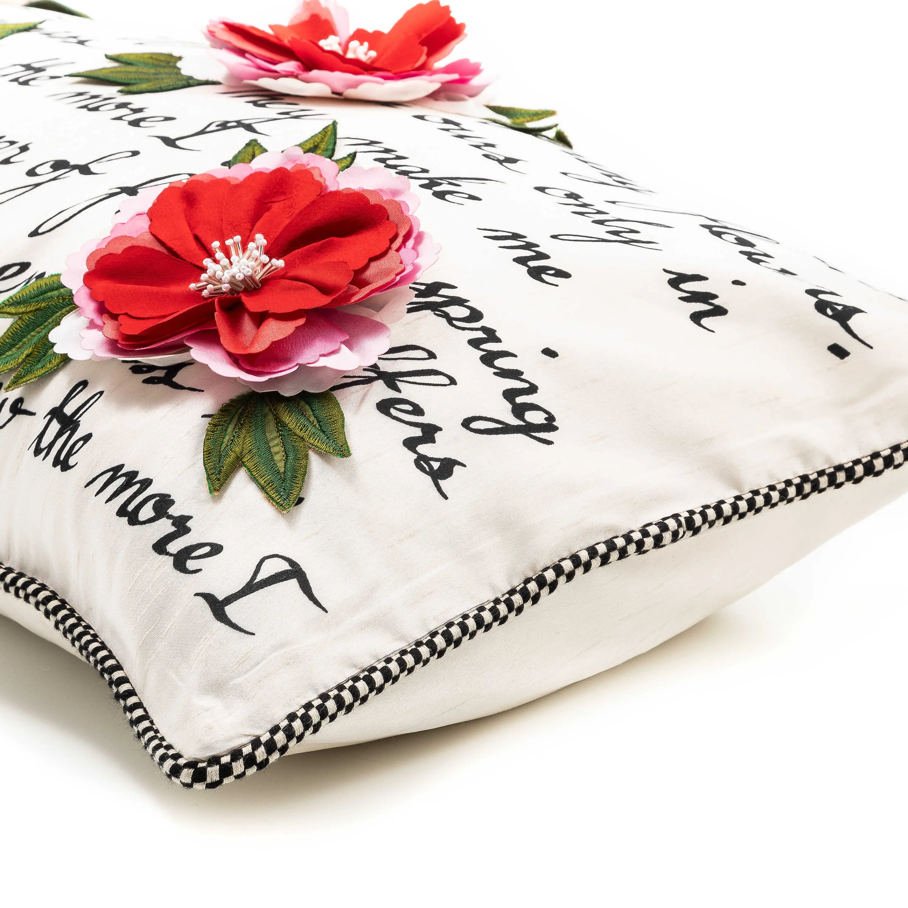 Flower Show Poetry Pillow