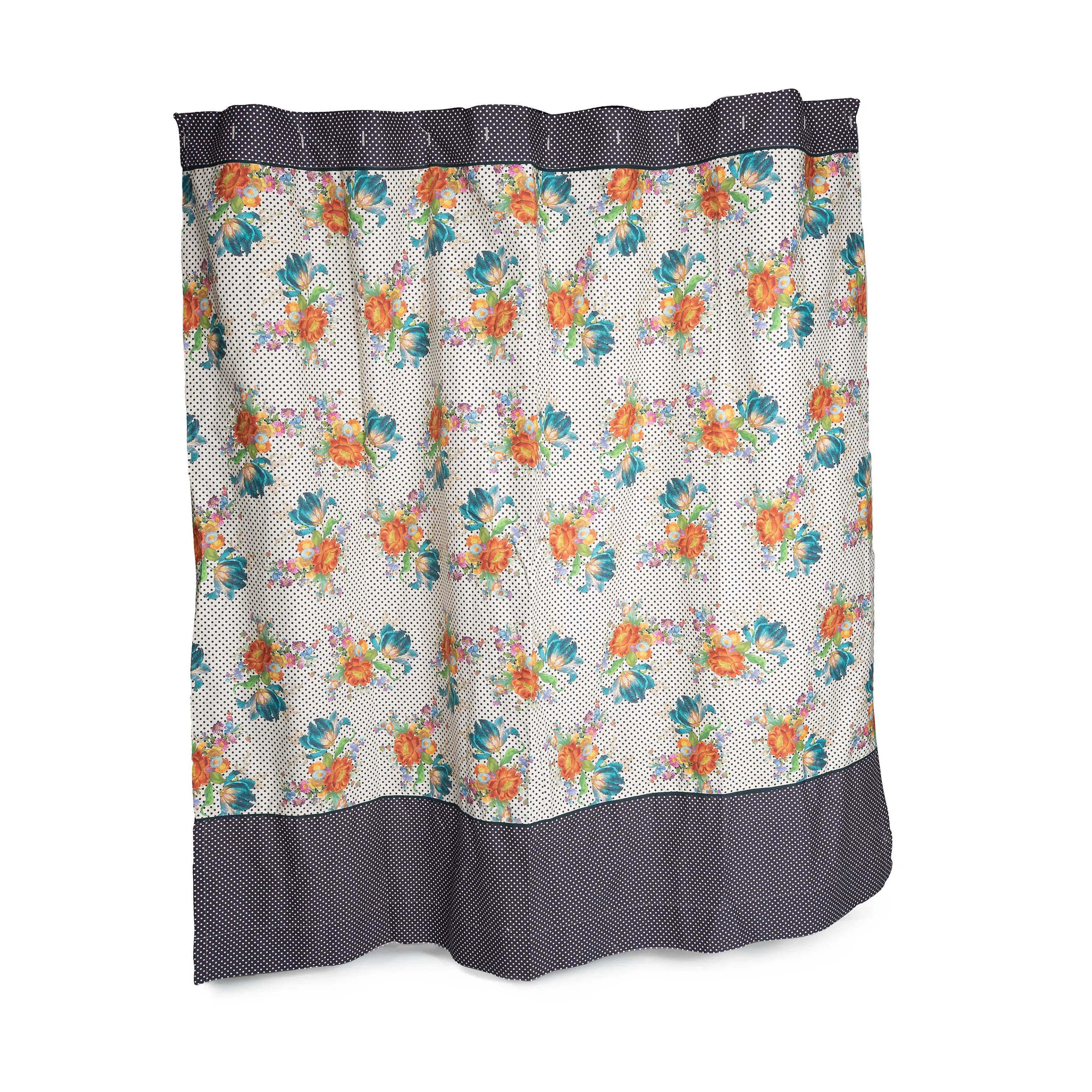Flowers & Dots Shower Curtain