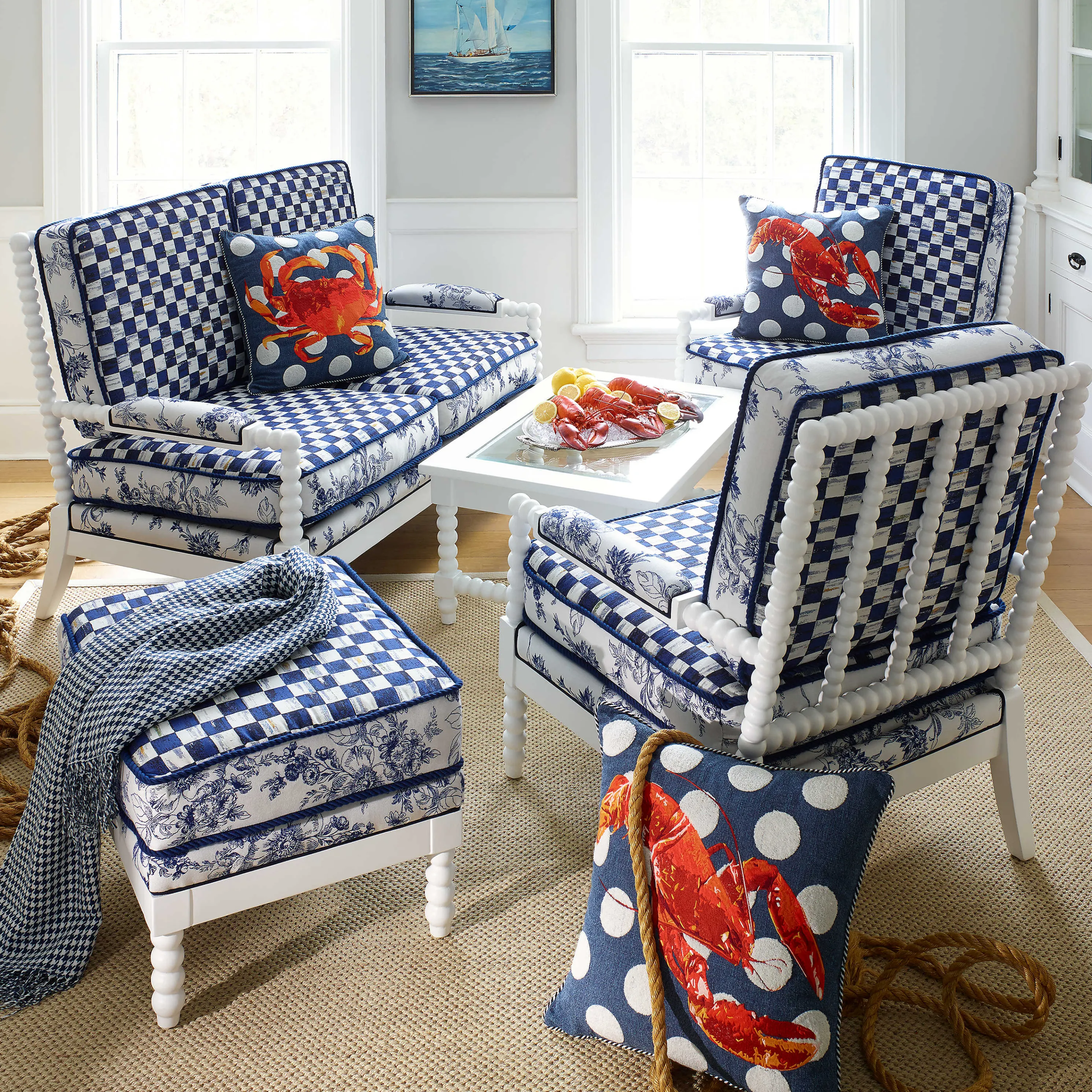 Indigo Villa Outdoor Ottoman