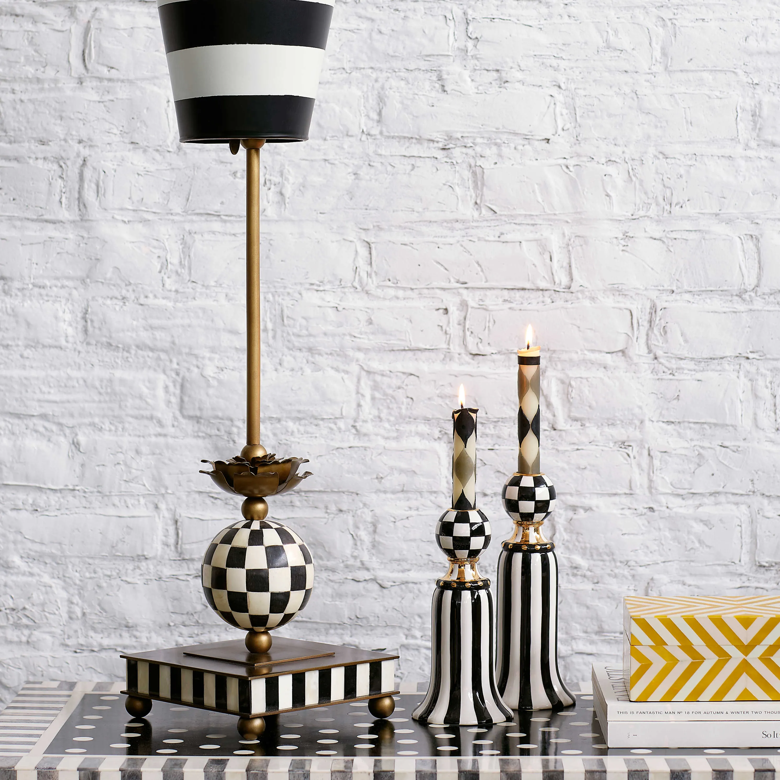 Marquee Candle Holders - Set Of 2