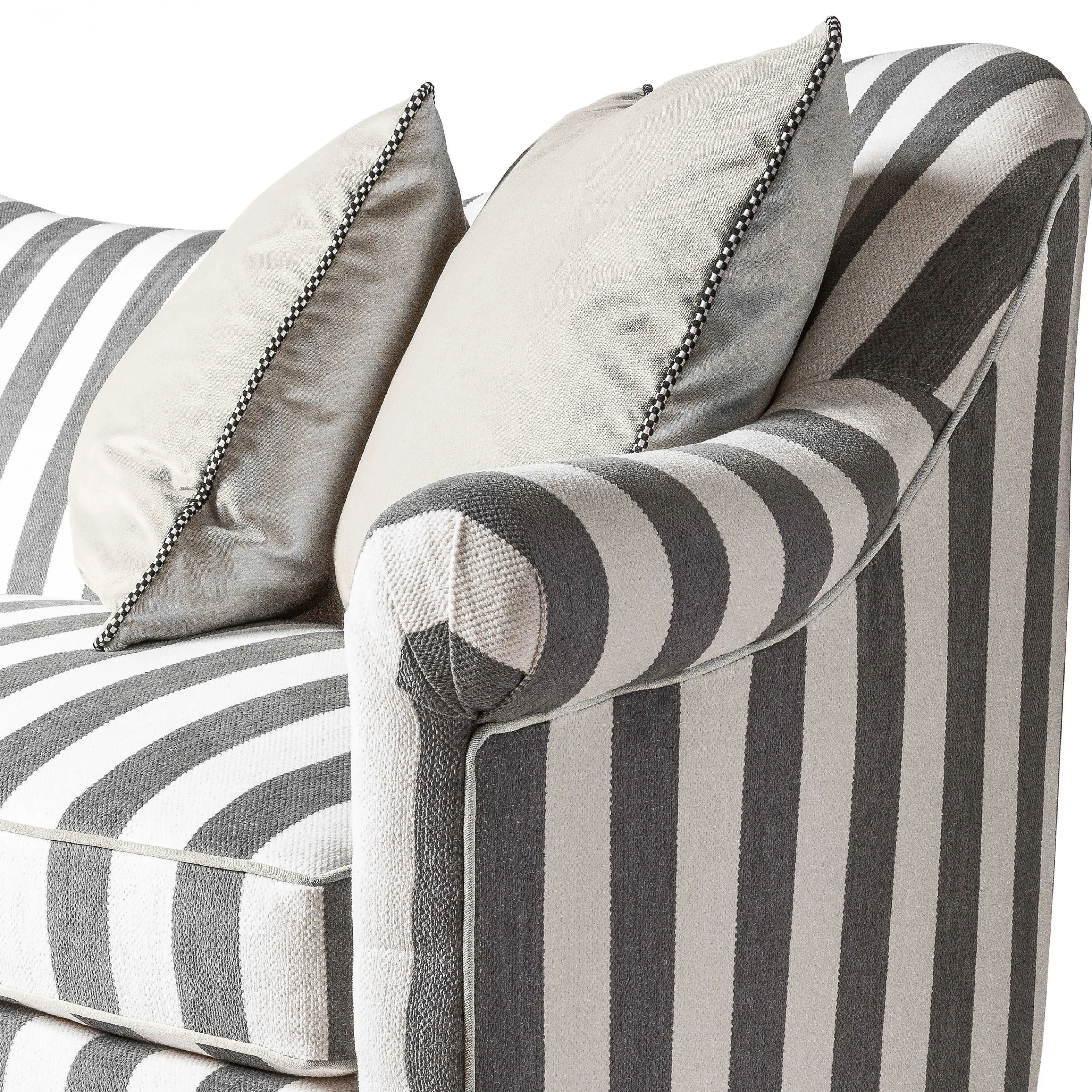 Marquee Sofa - Chenille Grey Stripe