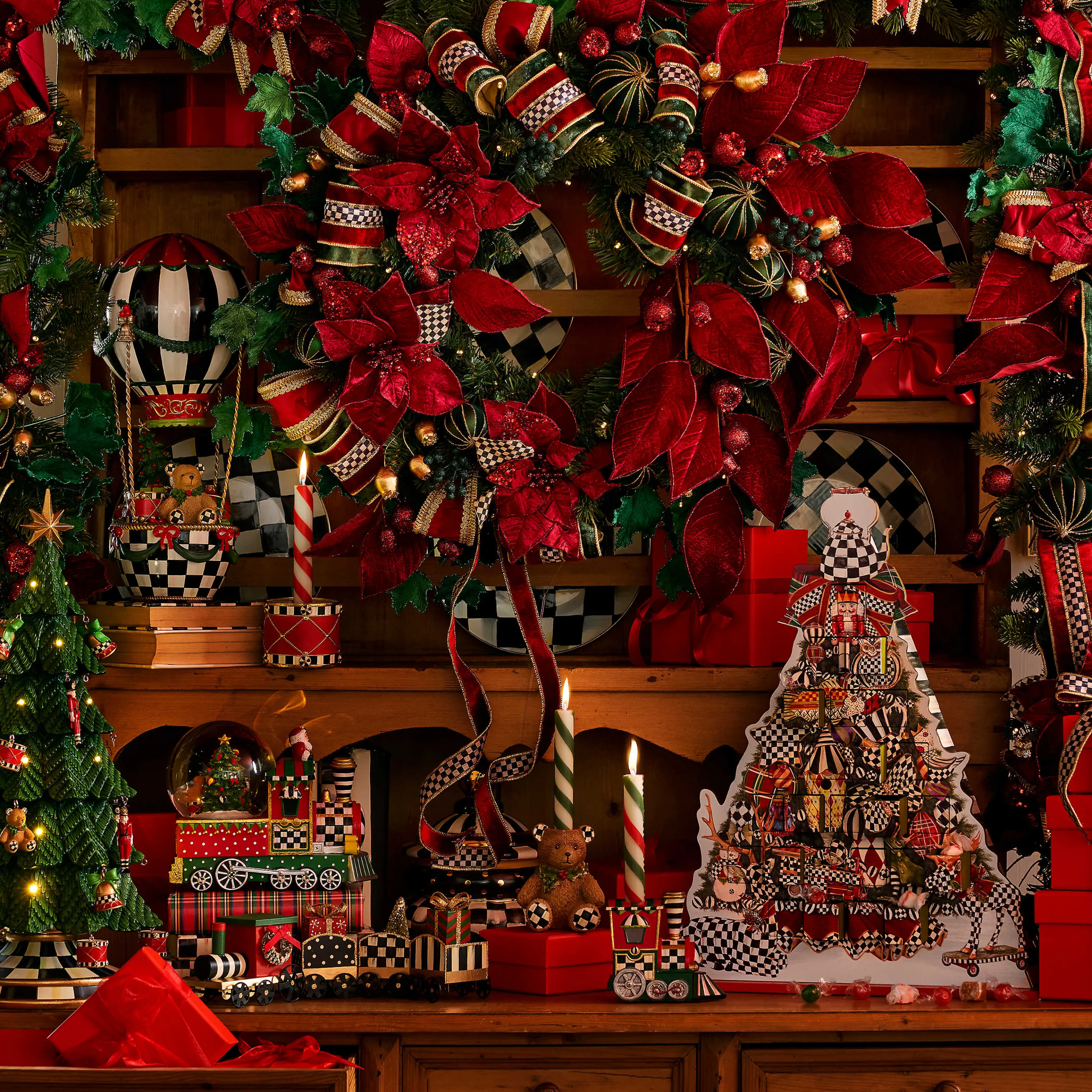 Mini Dinner Candles - Candy Cane - Set Of 6