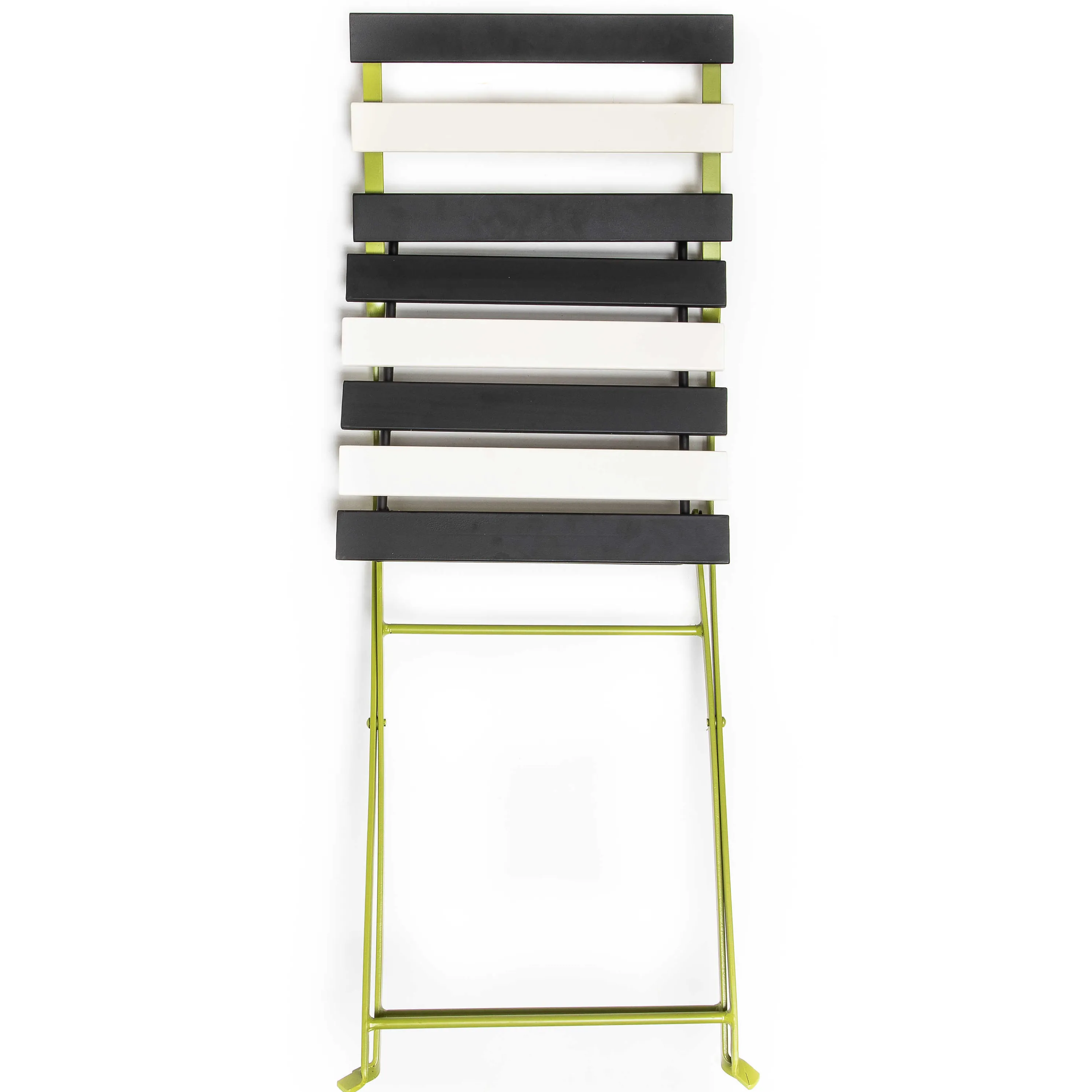 Outdoor Black & White Metal Bistro Side Chair