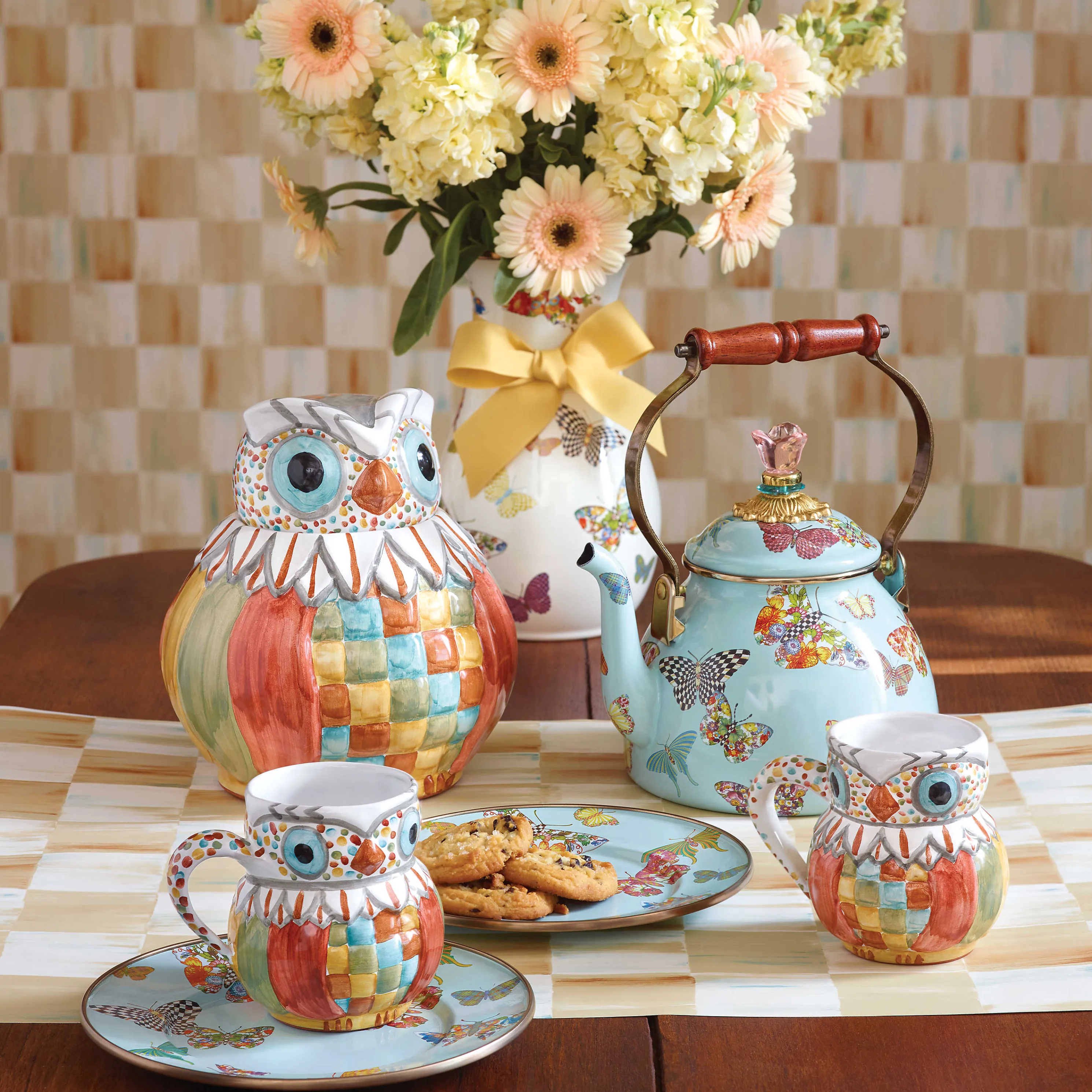 Parchment Check Wallpaper