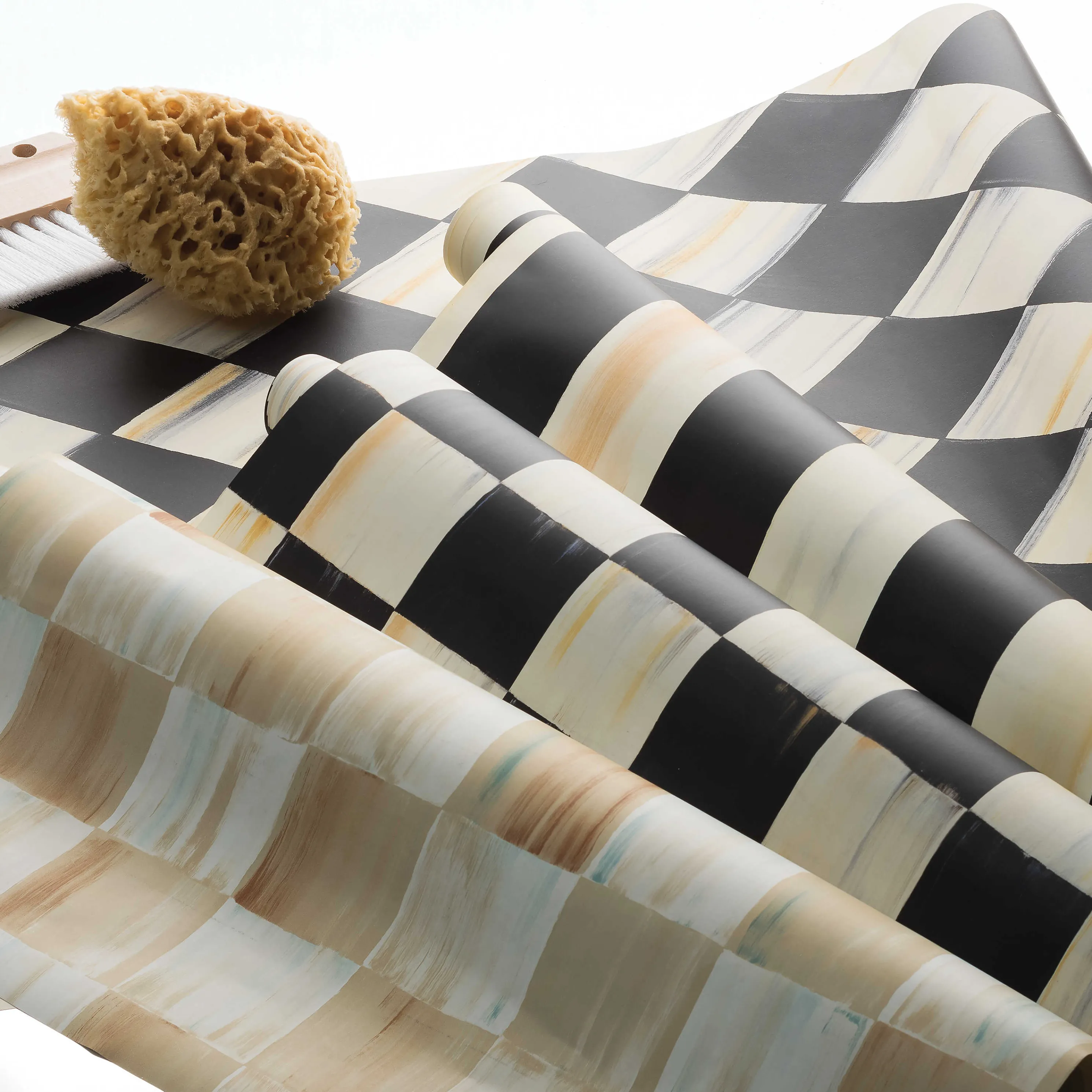 Parchment Check Wallpaper