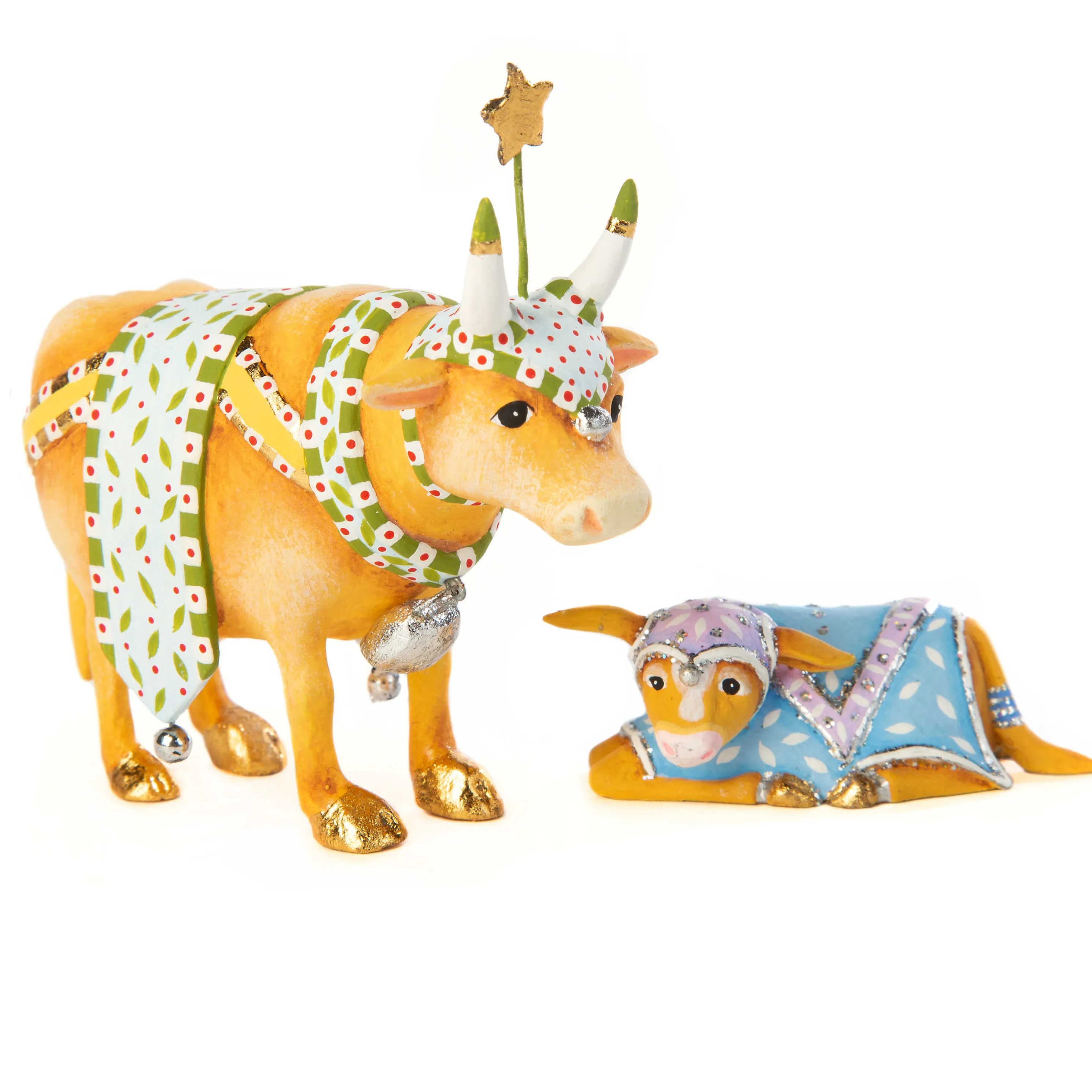 Patience Brewster Nativity Cow & Calf Mini Figures