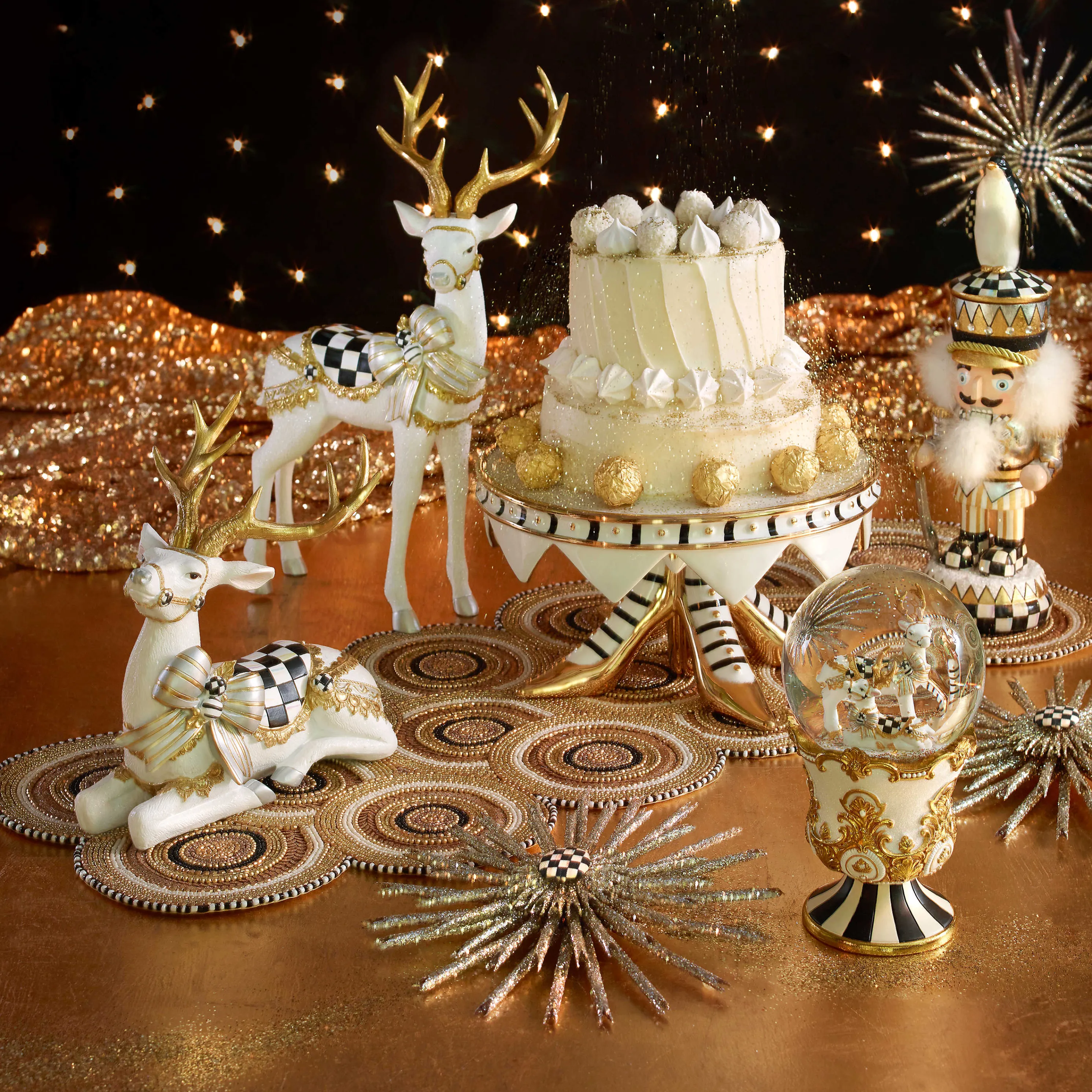 Patience Brewster High Heel Shoe Cake Plate - Ivory & Gold