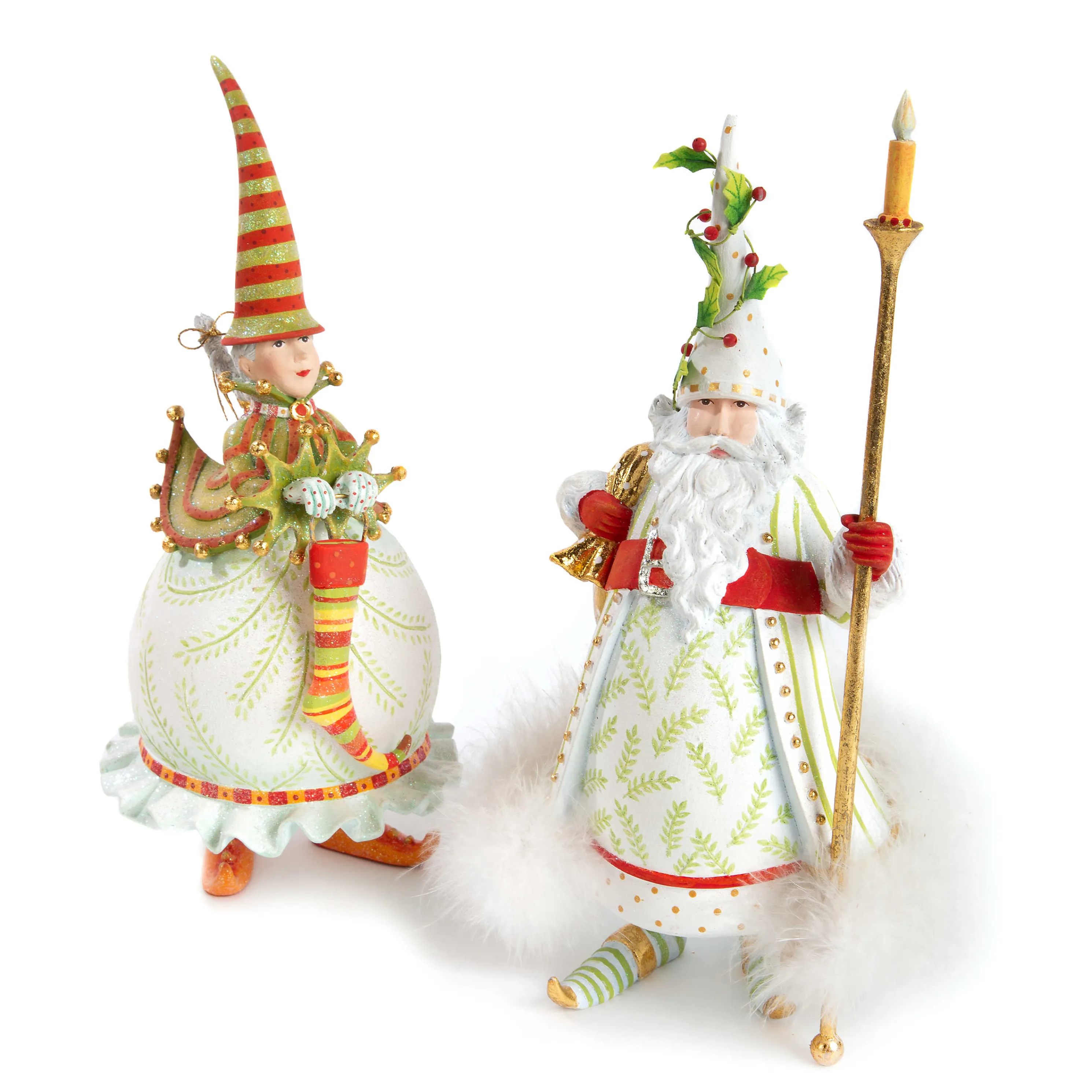 Patience Brewster Dash Away Candlelight Santa Figure