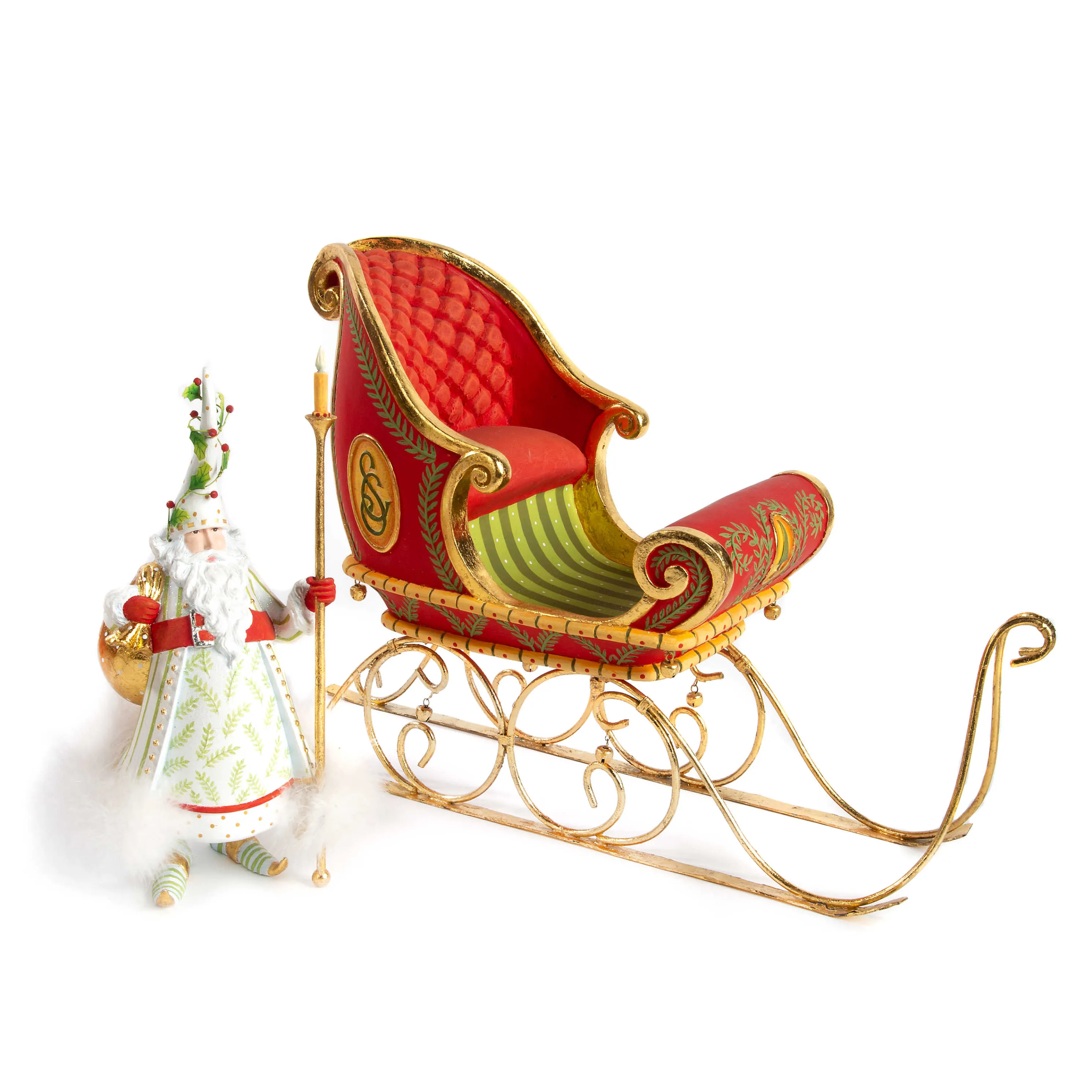 Patience Brewster Dash Away Candlelight Santa Figure