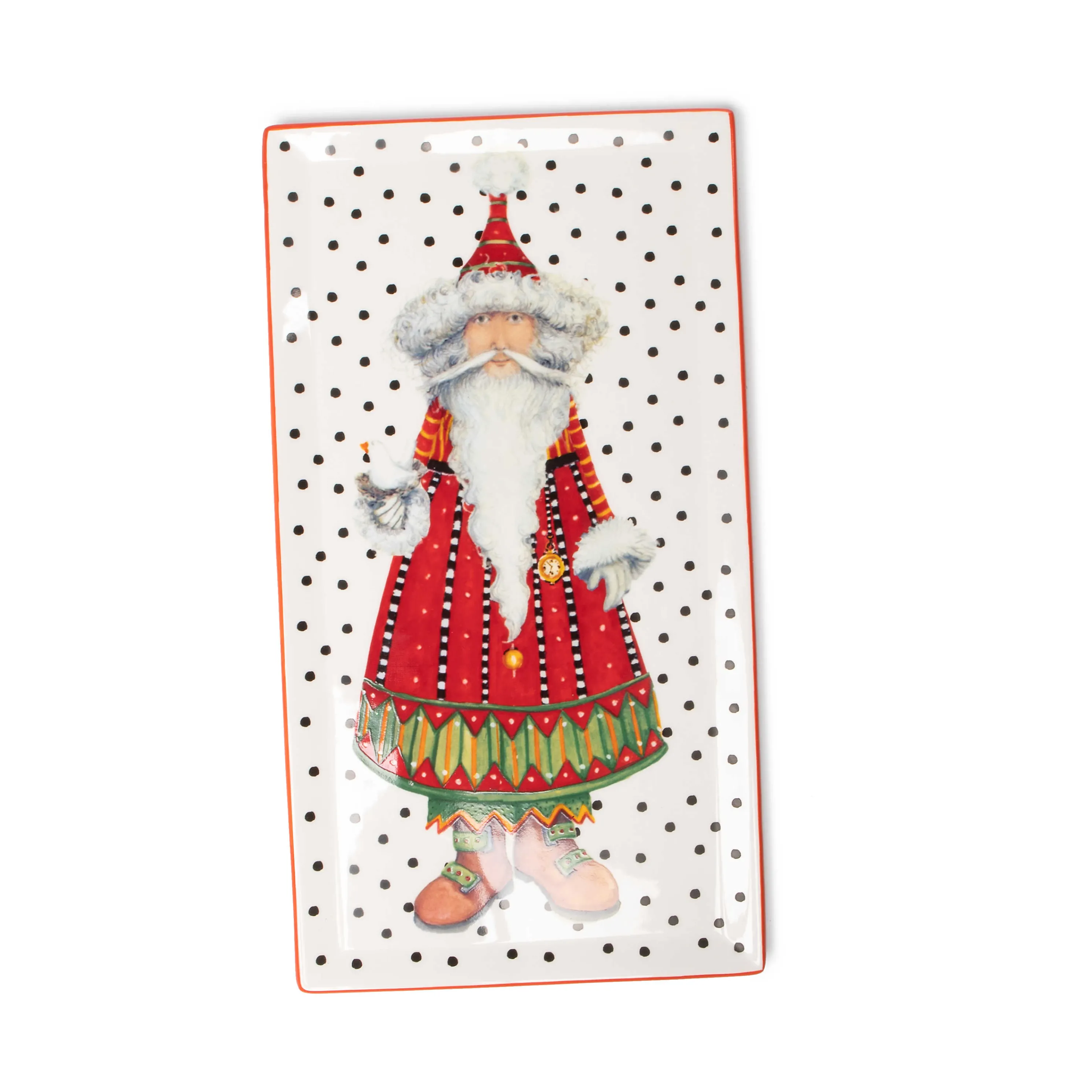 Patience Brewster Dash Away Santa Platter