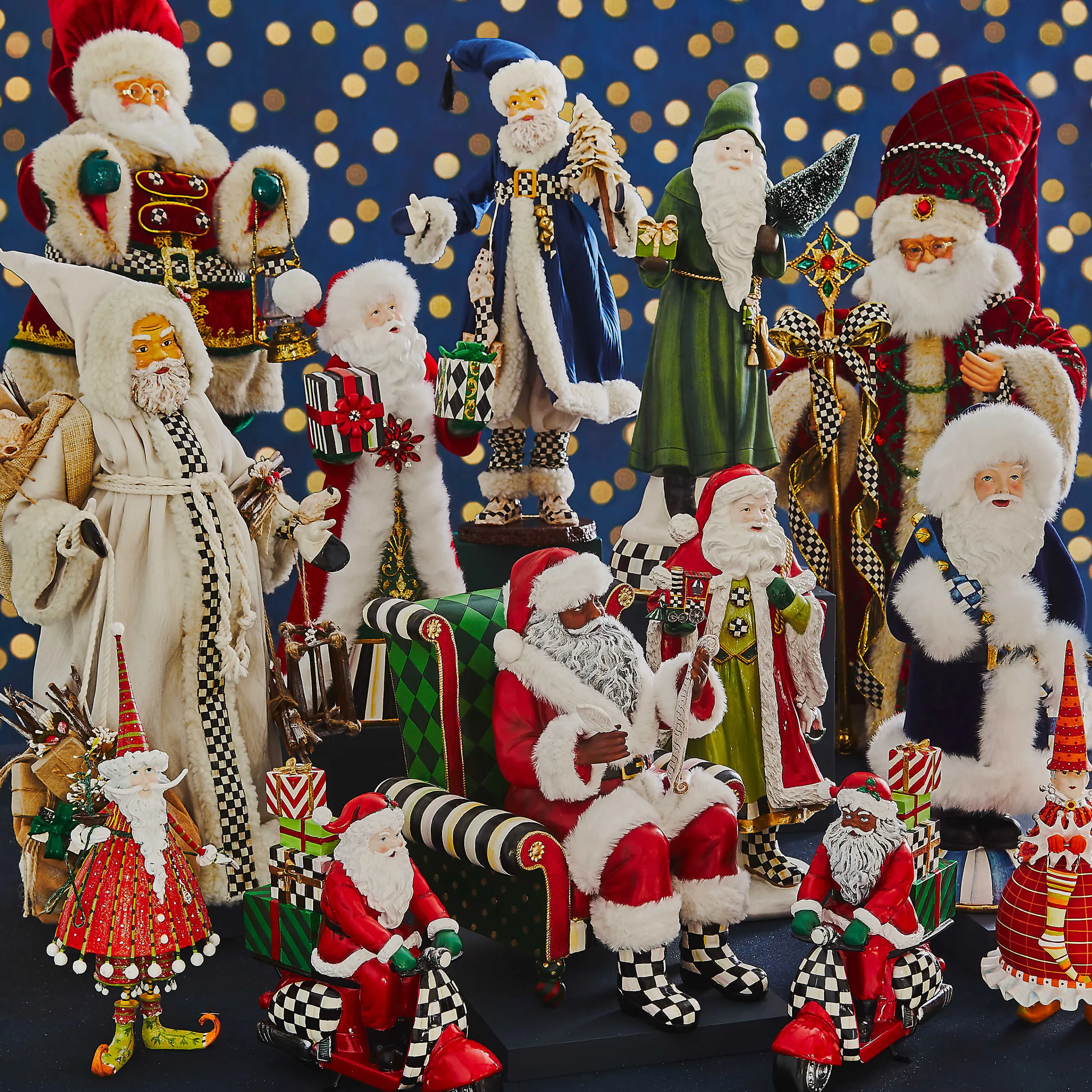 Patience Brewster Dash Away Dashing Santa Figure