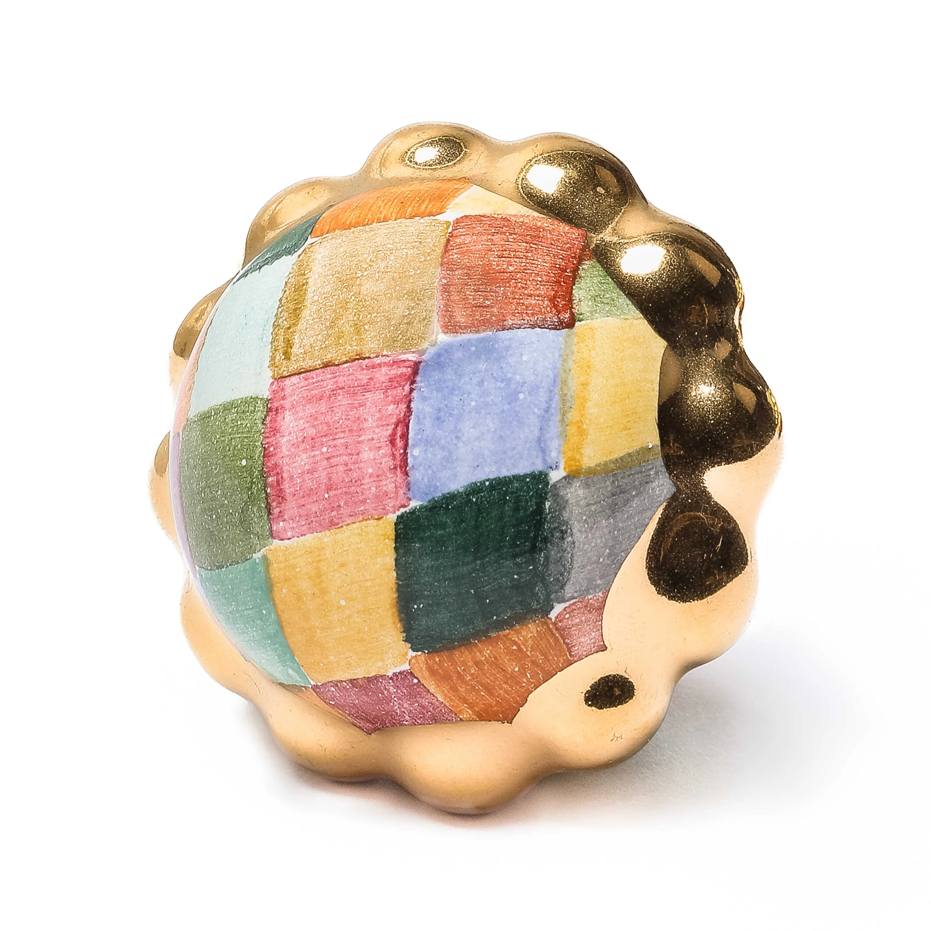 Petit Four Round Knob - Harlequin