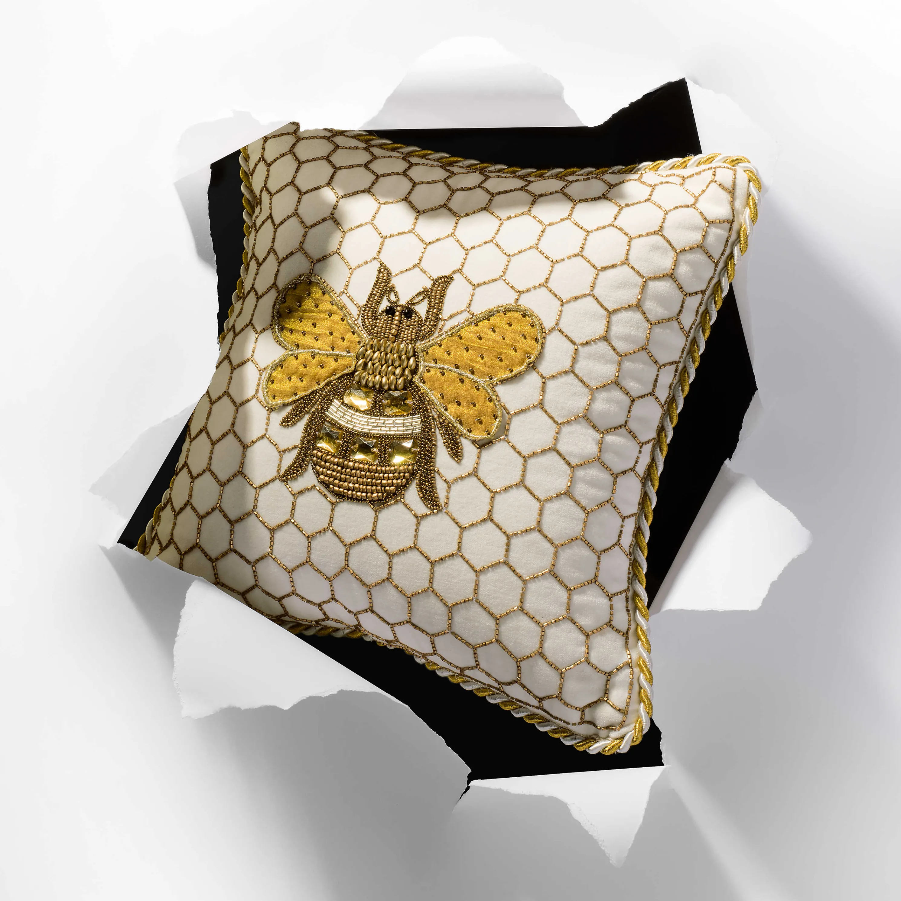 Queen Bee Pillow - Ivory
