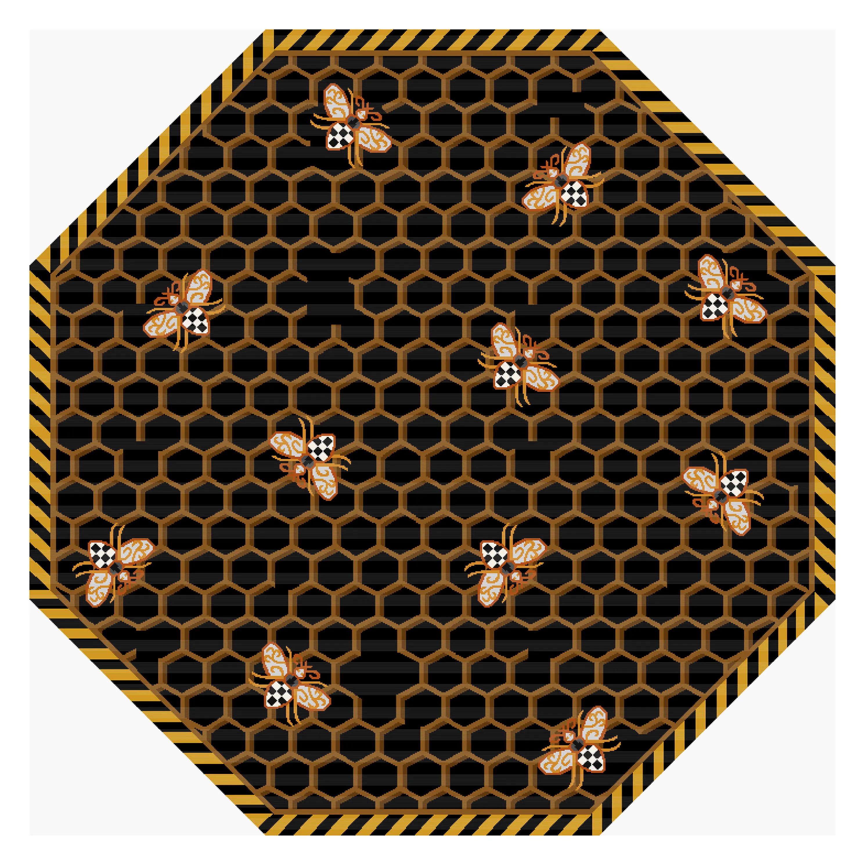 Queen Bee Rug - 6' Octagon