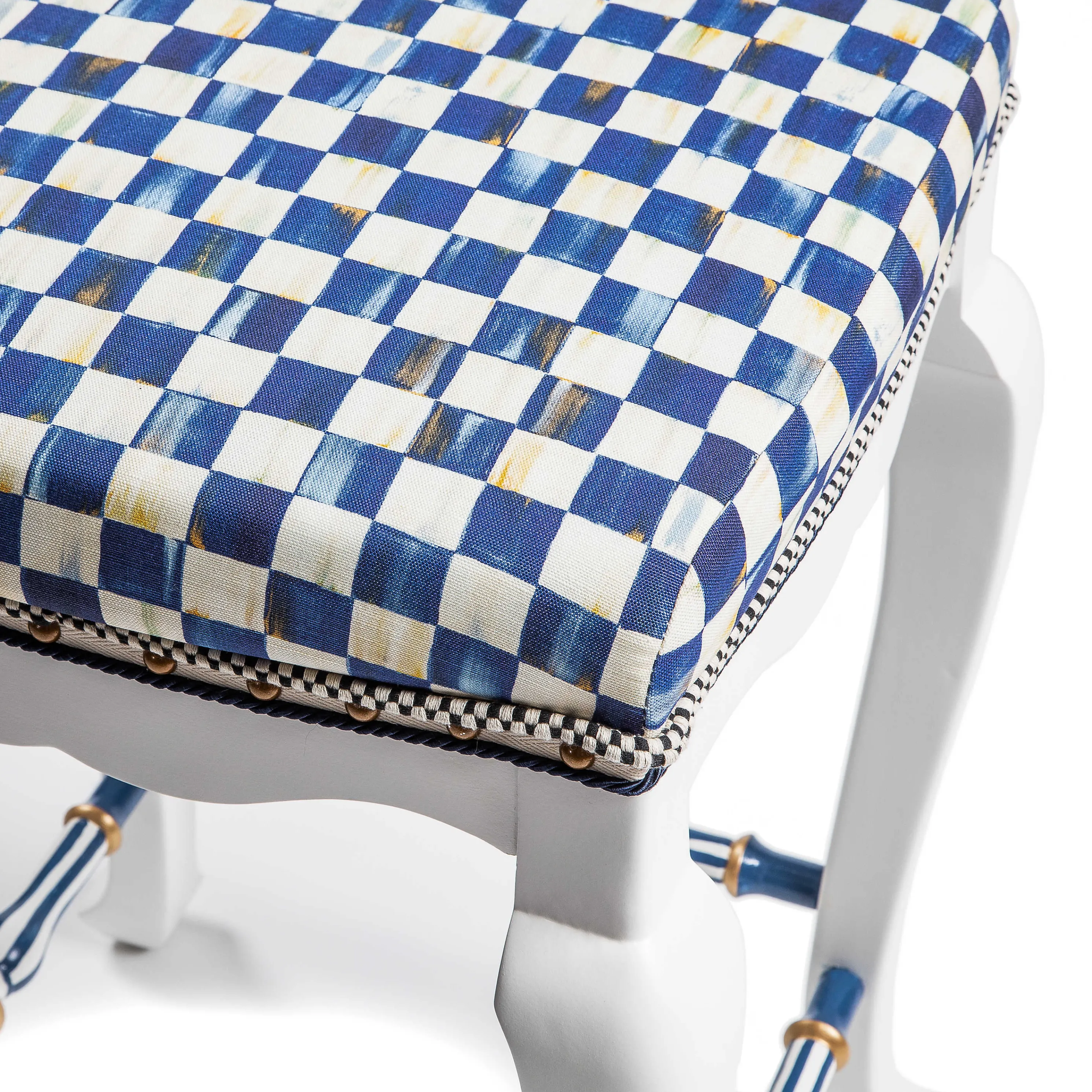 Royal Check Counter Stool