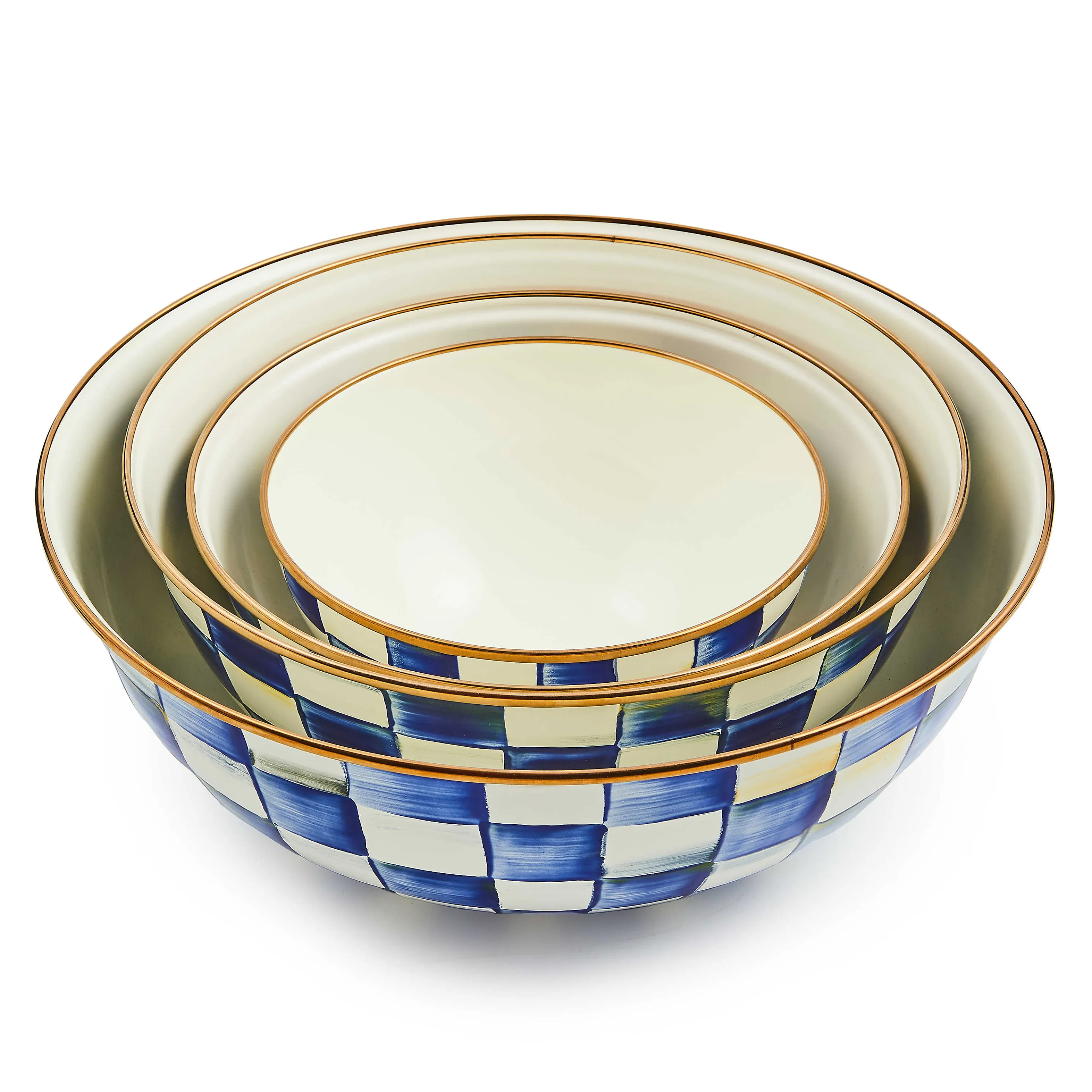 Royal Check Enamel Everyday Bowl - Extra Large