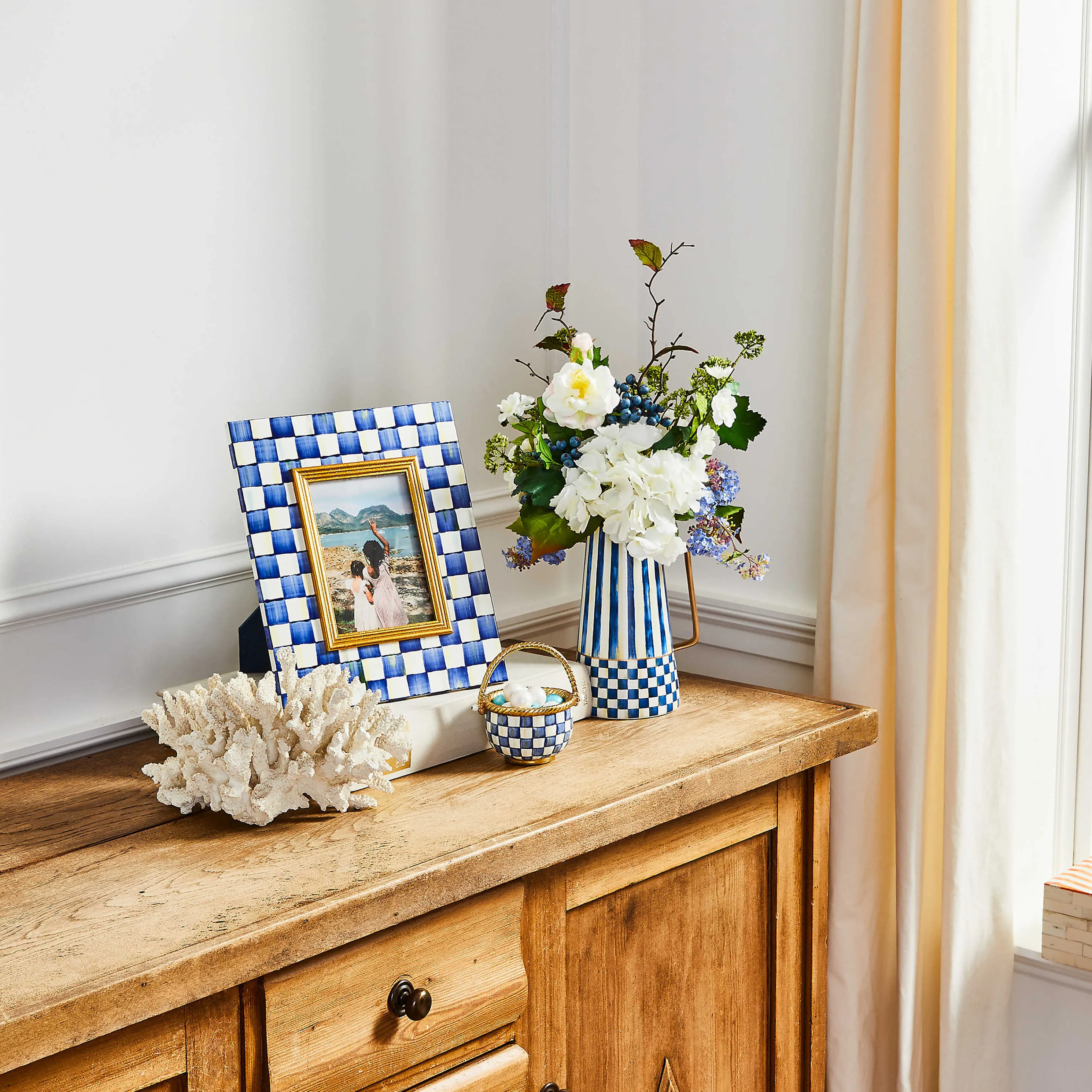 Royal Check Enamel Frame - 5" X 7"