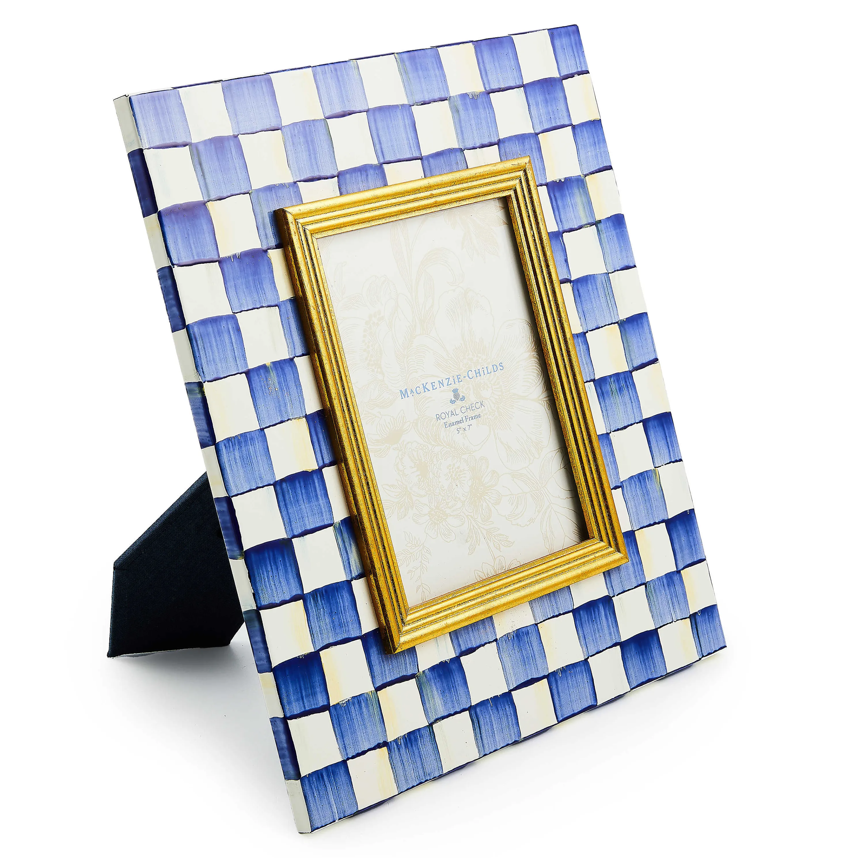 Royal Check Enamel Frame - 5" X 7"