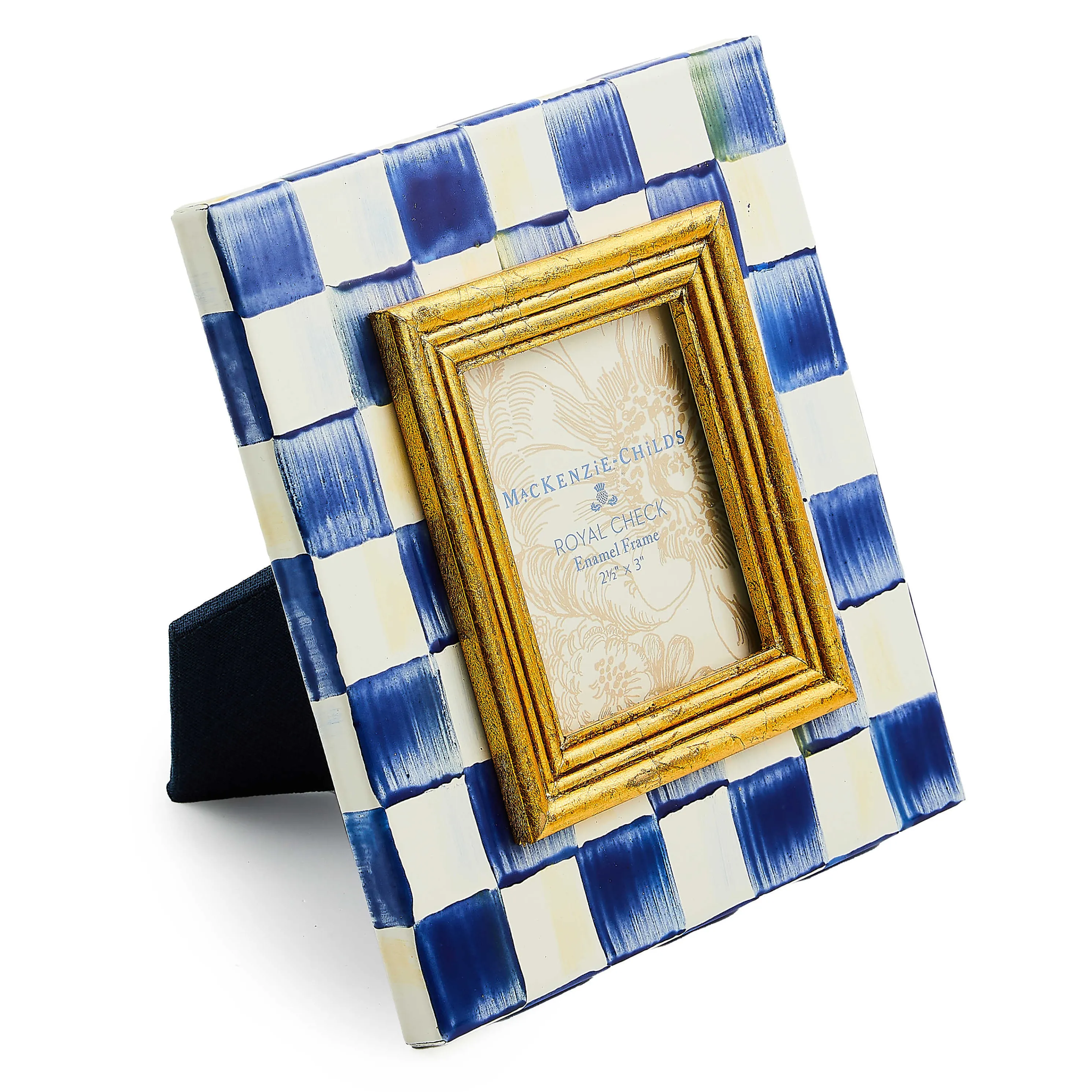 Royal Check Enamel Frame - 2.5" X 3"