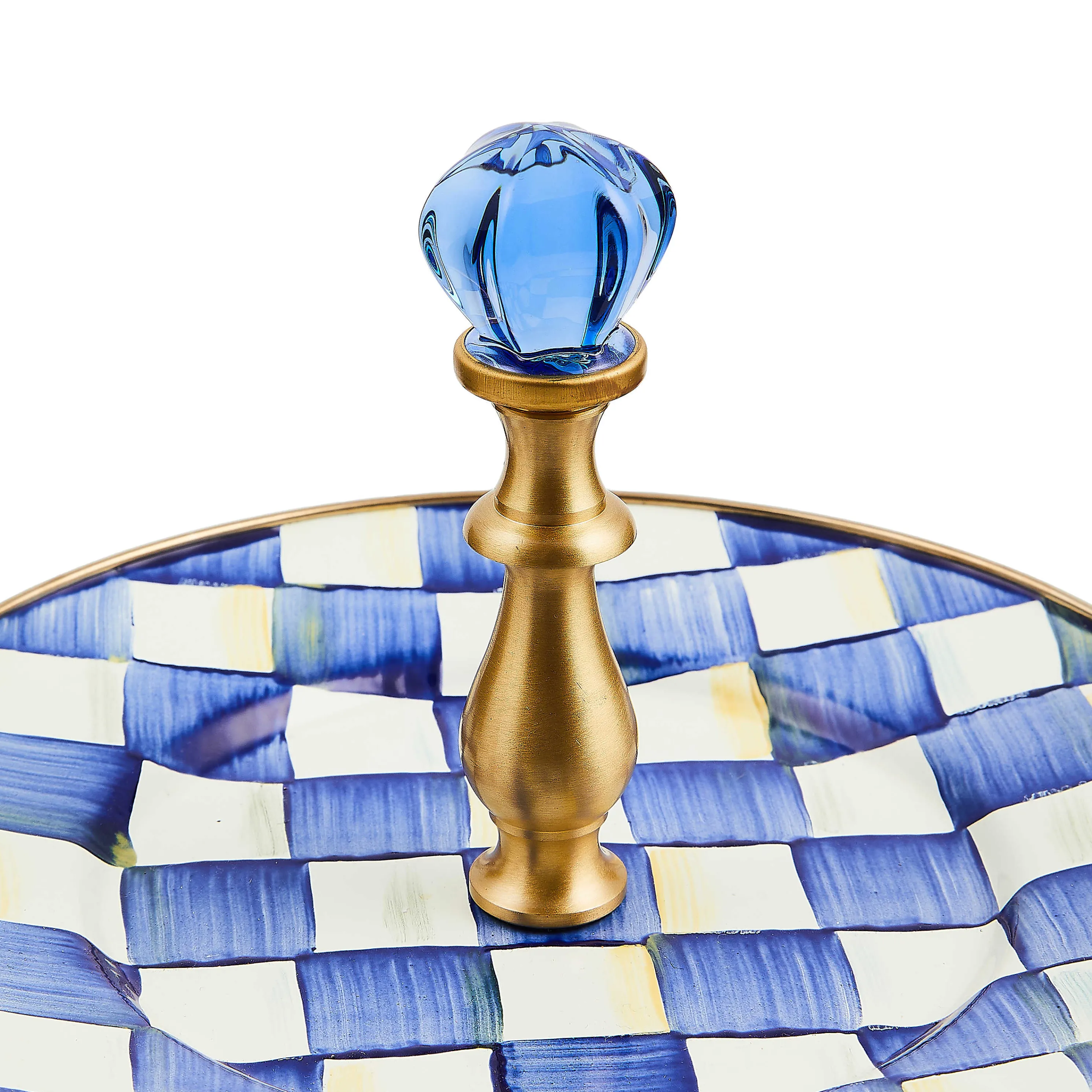 Royal Check Enamel Two Tier Sweet Stand