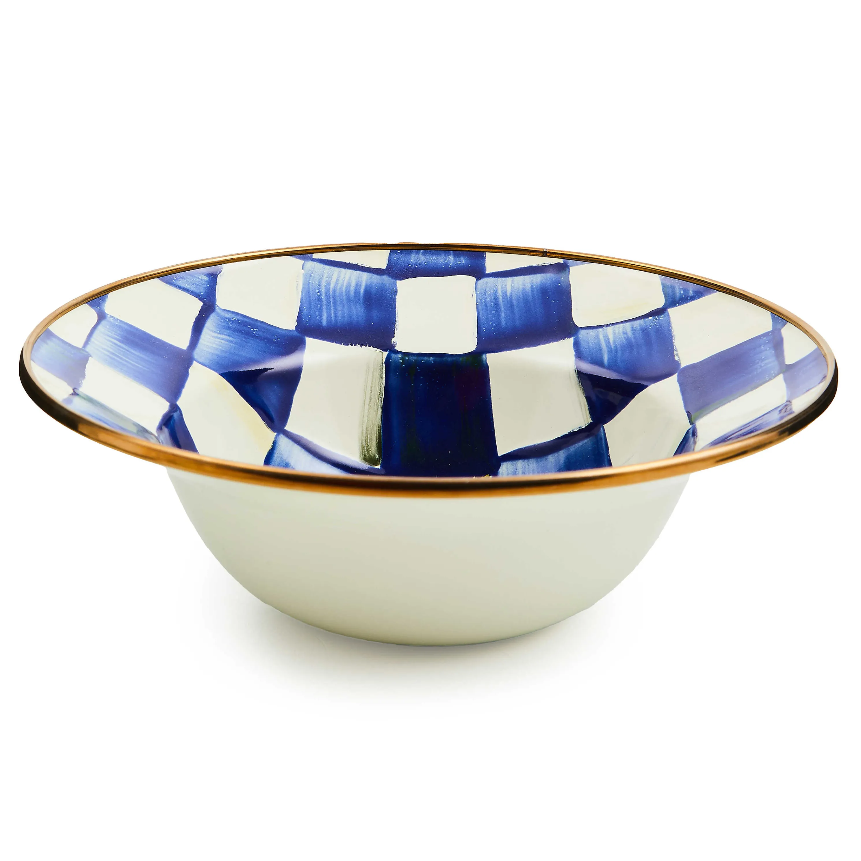 Royal Check Enamel Breakfast Bowl