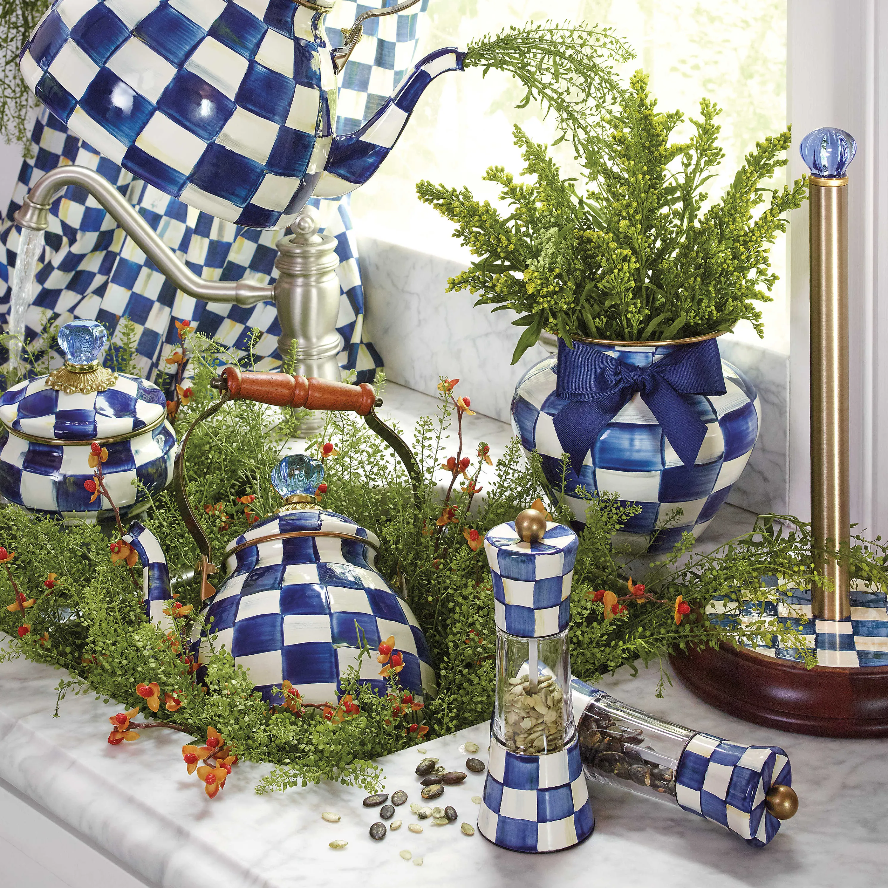 Royal Check Enamel Grinder