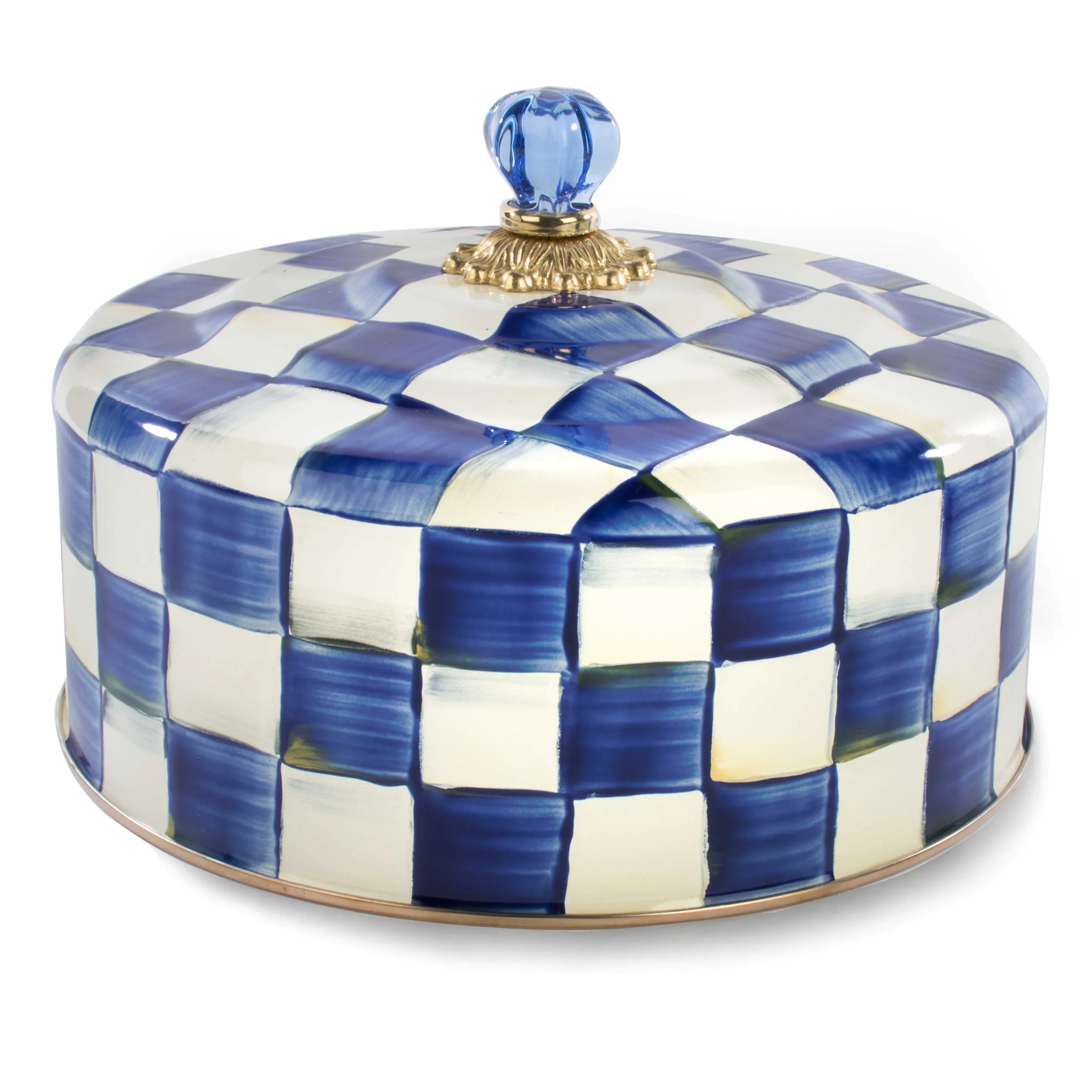 Royal Check Enamel Cake Carrier
