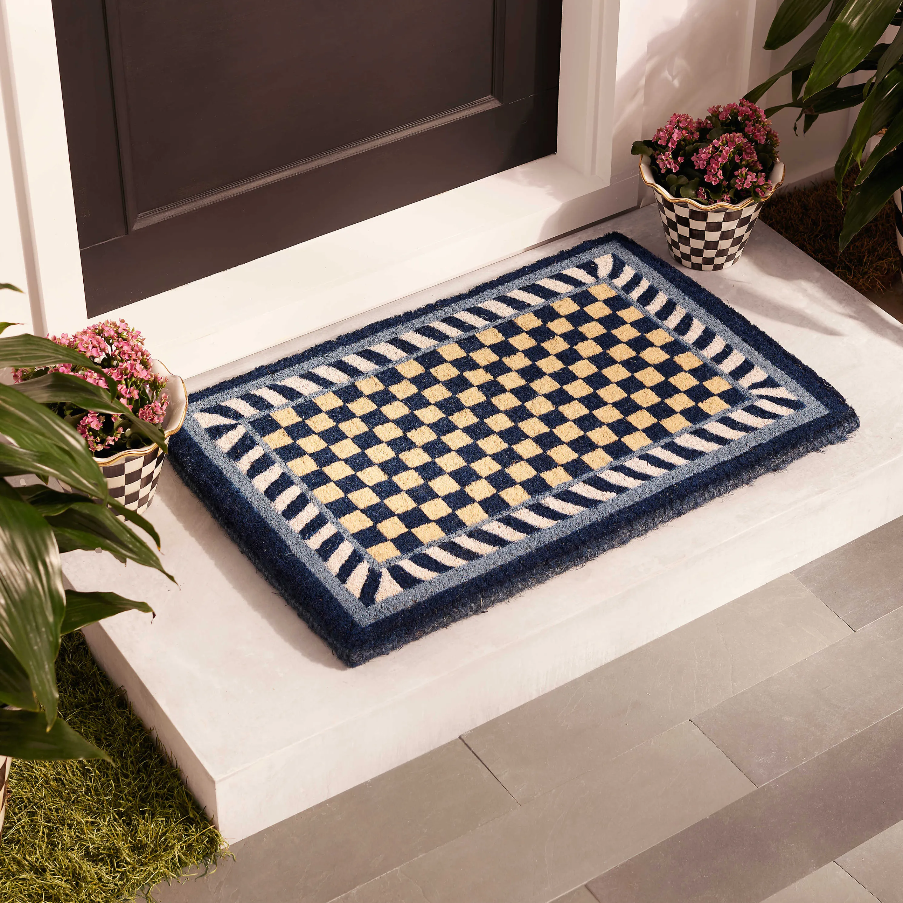 Royal Check Entrance Mat