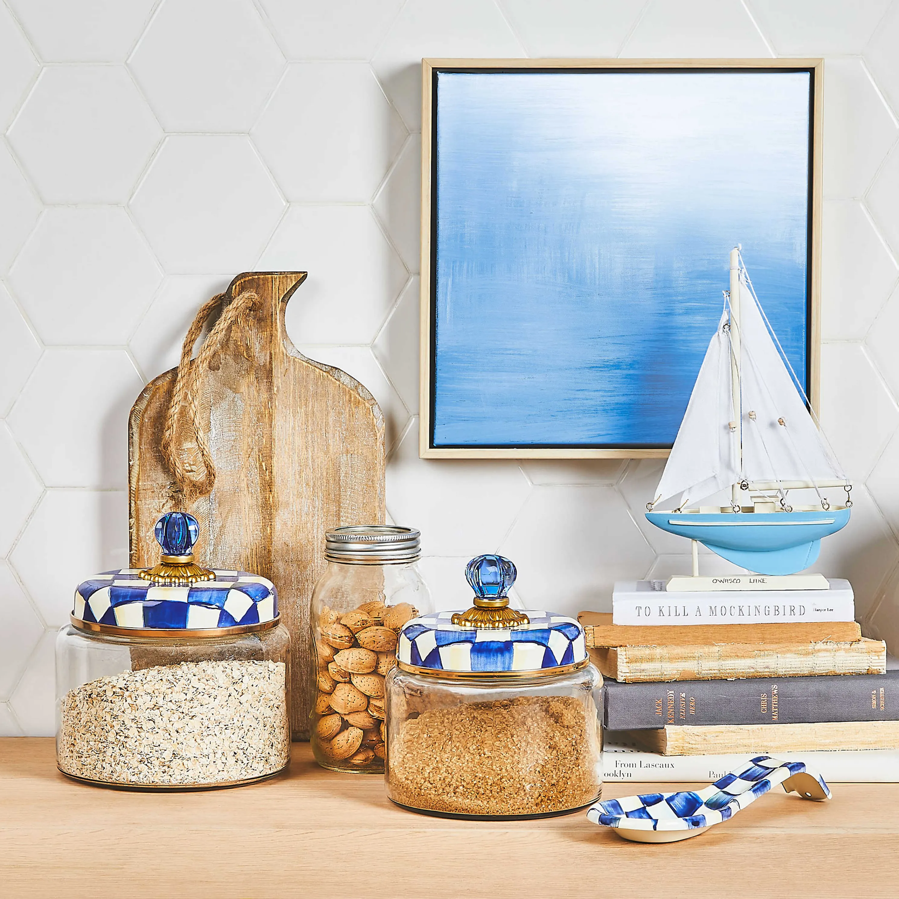 Royal Check Kitchen Canister - Medium