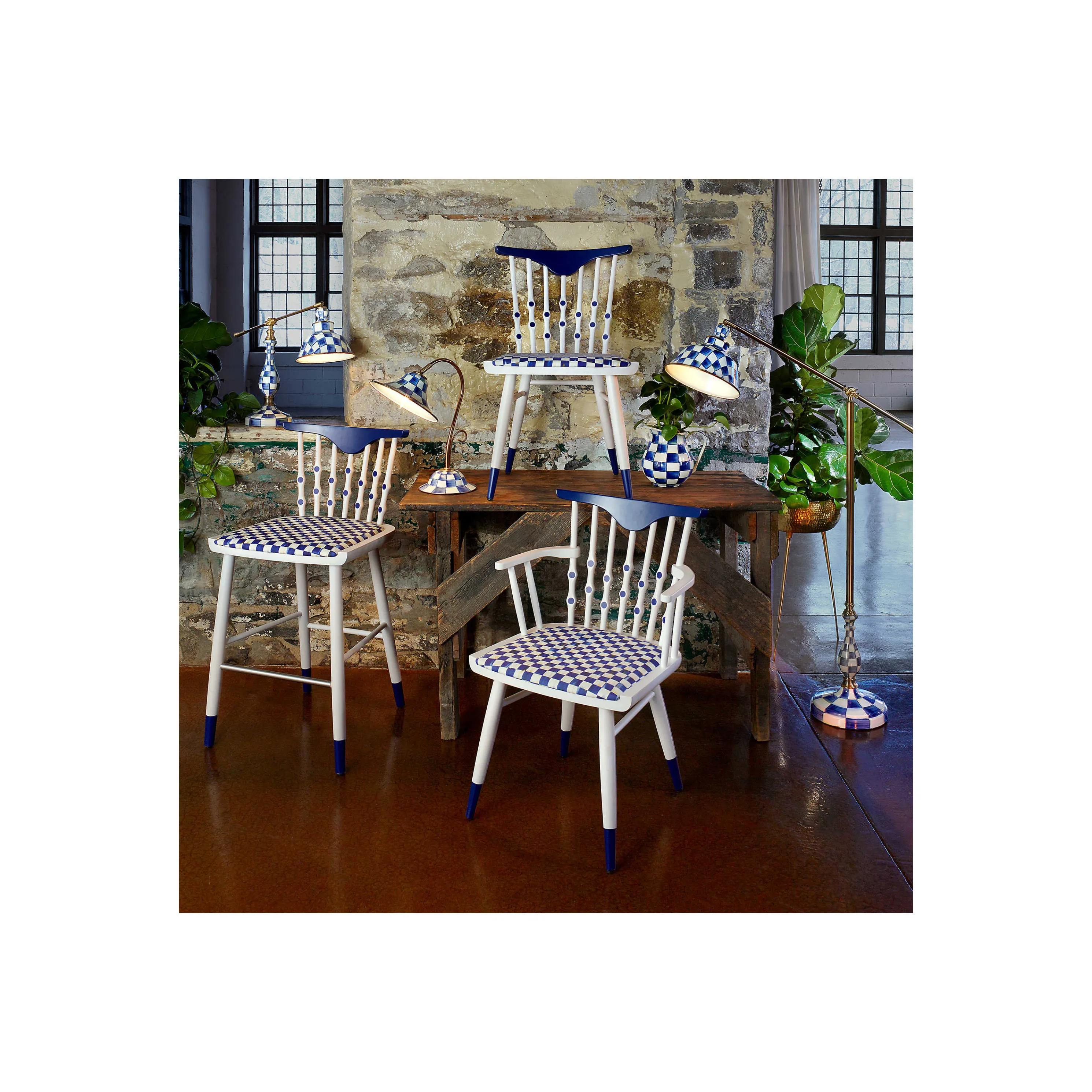 Royal Check Reading Floor Lamp