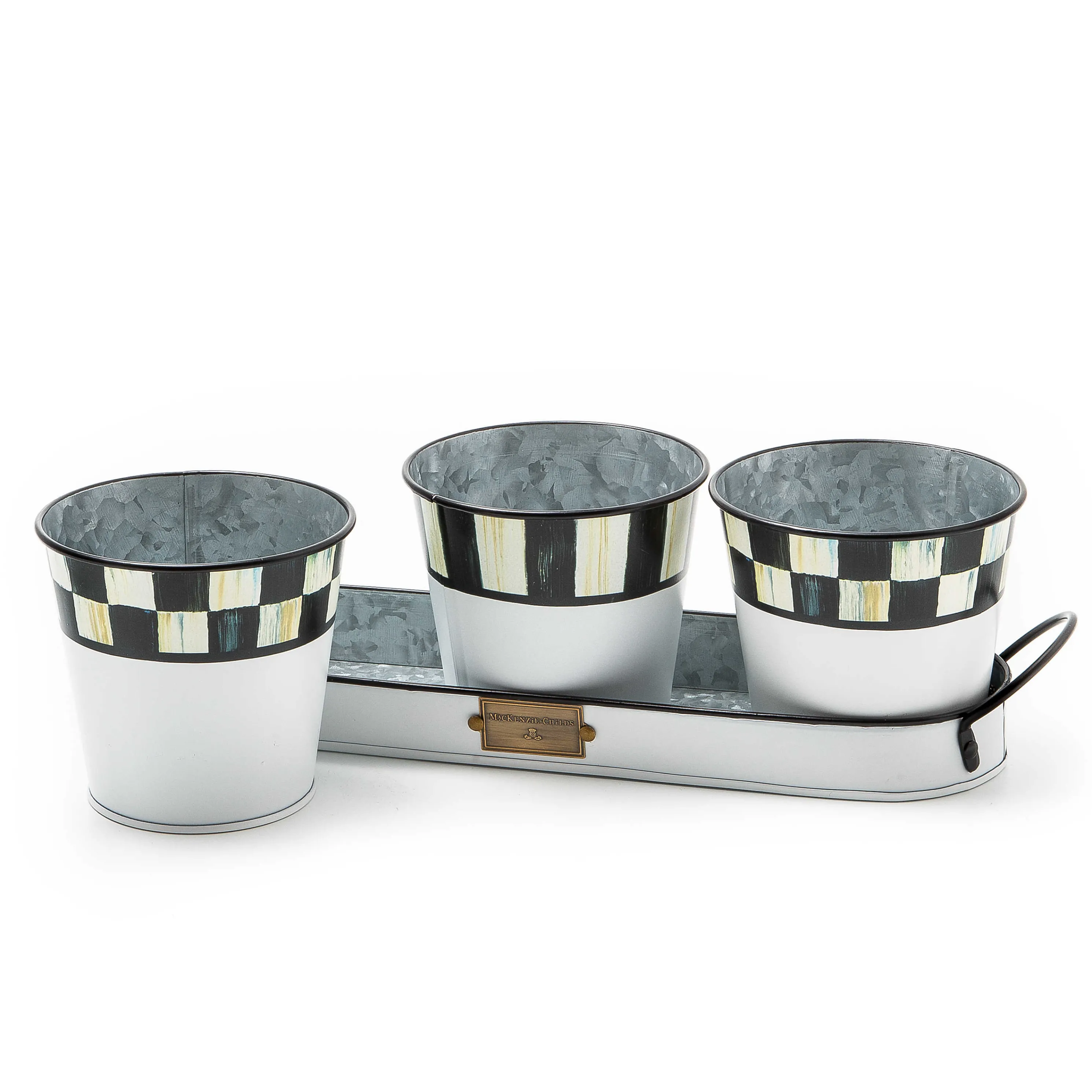 Spectator Galvanized Herb Pots - Set Of 3