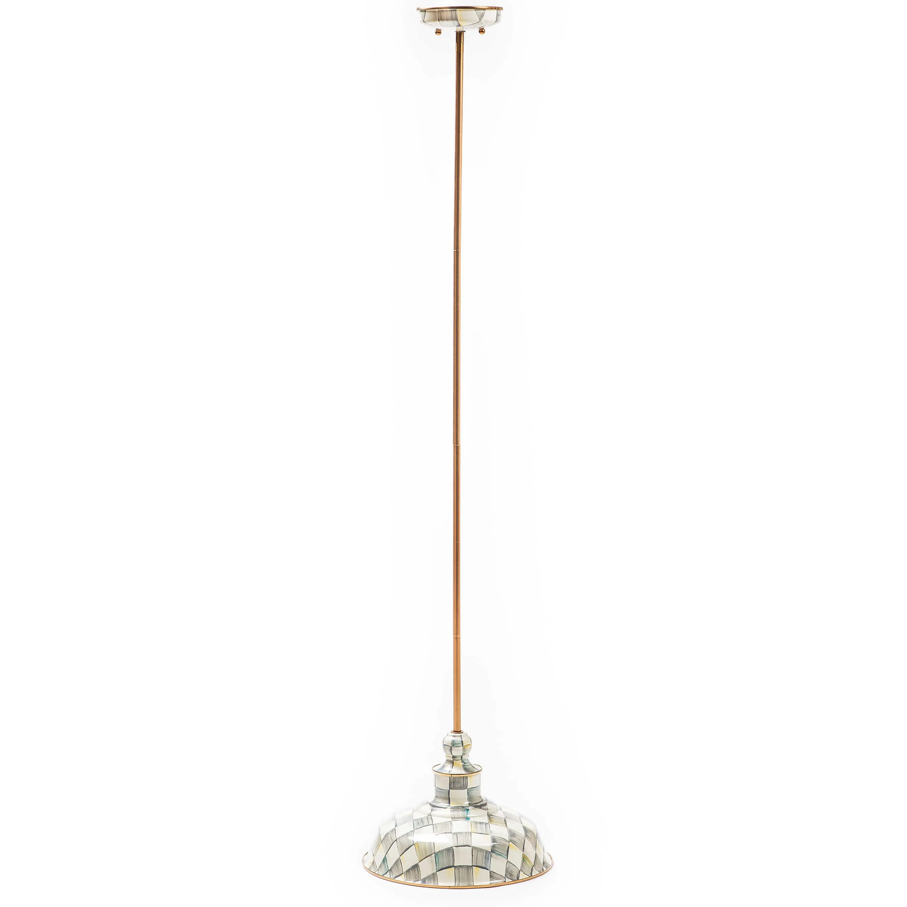 Sterling Check Barn Pendant Lamp -12"